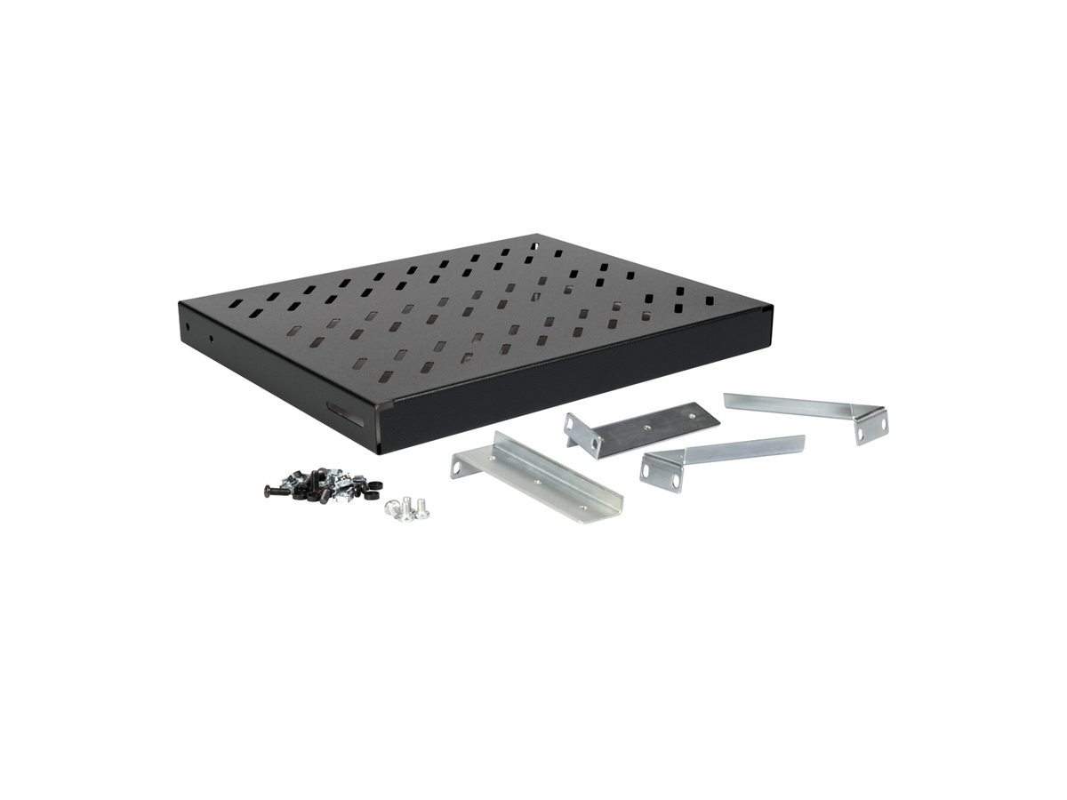 ROLINE Rack - Regal - 350 mm Tiefe, 50 kg Tragf�higkeit - RAL 9005, Jet Black - 1U - 48.3 cm (19)