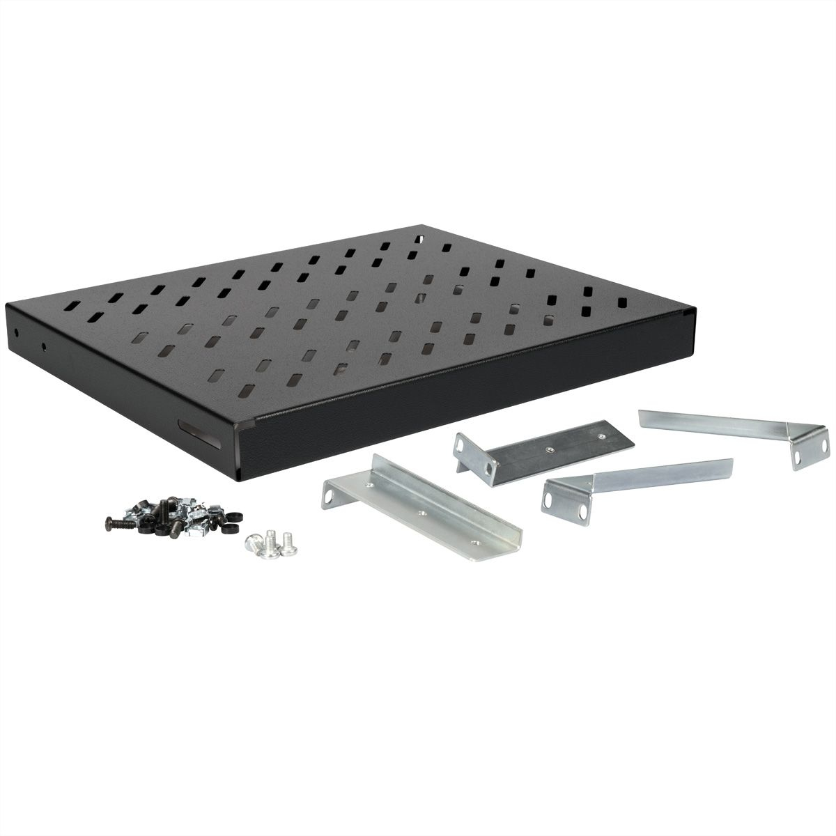 ROLINE Rack - Regal - 350 mm Tiefe, 50 kg Tragf�higkeit - RAL 9005, Jet Black - 1U - 48.3 cm (19)