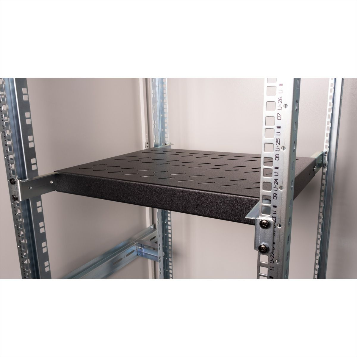 ROLINE Rack - Regal - 350 mm Tiefe, 50 kg Tragf�higkeit - RAL 9005, Jet Black - 1U - 48.3 cm (19)