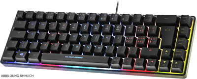 Deltaco DK240 mini 60% Gaming Tastatur transparent