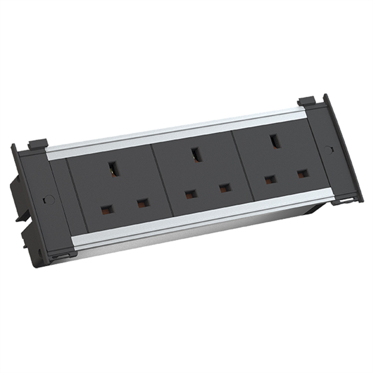 Bachmann Kapsa S - 2 m - Drinnen - Typ G (BS 1363) - Typ G - Schwarz - Silber - 3 AC-Ausgnge