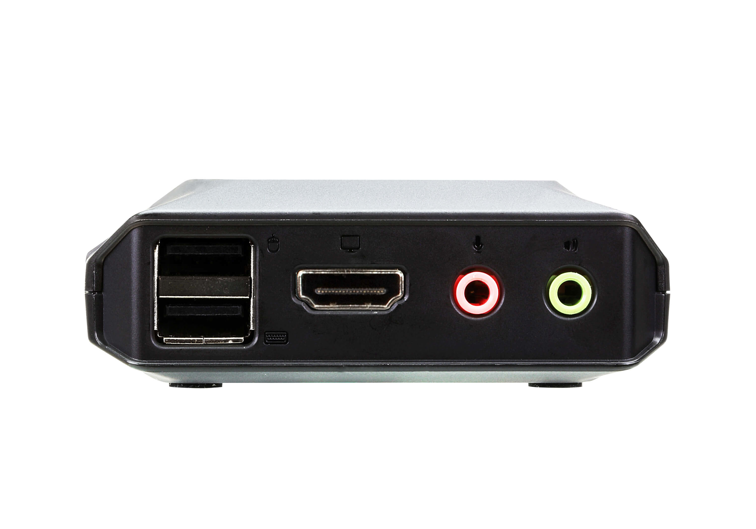 ATEN 2-Port USB 4K HDMI Kabel KVM Switch mit Remote-Port-W�hler - 4096 x 2160 Pixel - 4K Ultra HD - 3,47 W - Schwarz