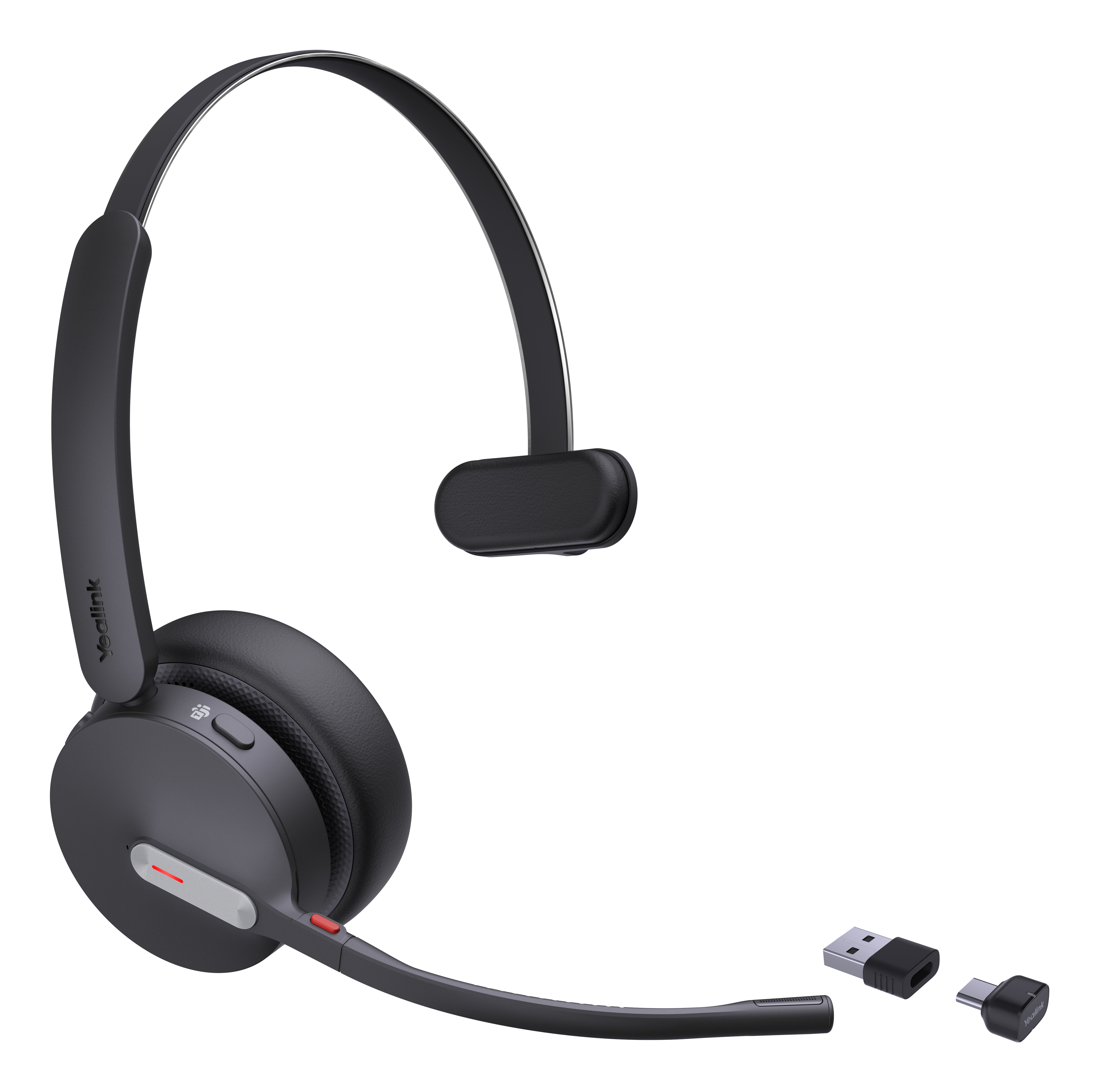 Yealink BH70 Mono Teams Auriculares Inal�mbrico Diadema Oficina/Centro de llamadas USB Type-C / USB Type-A Bluetooth Negro