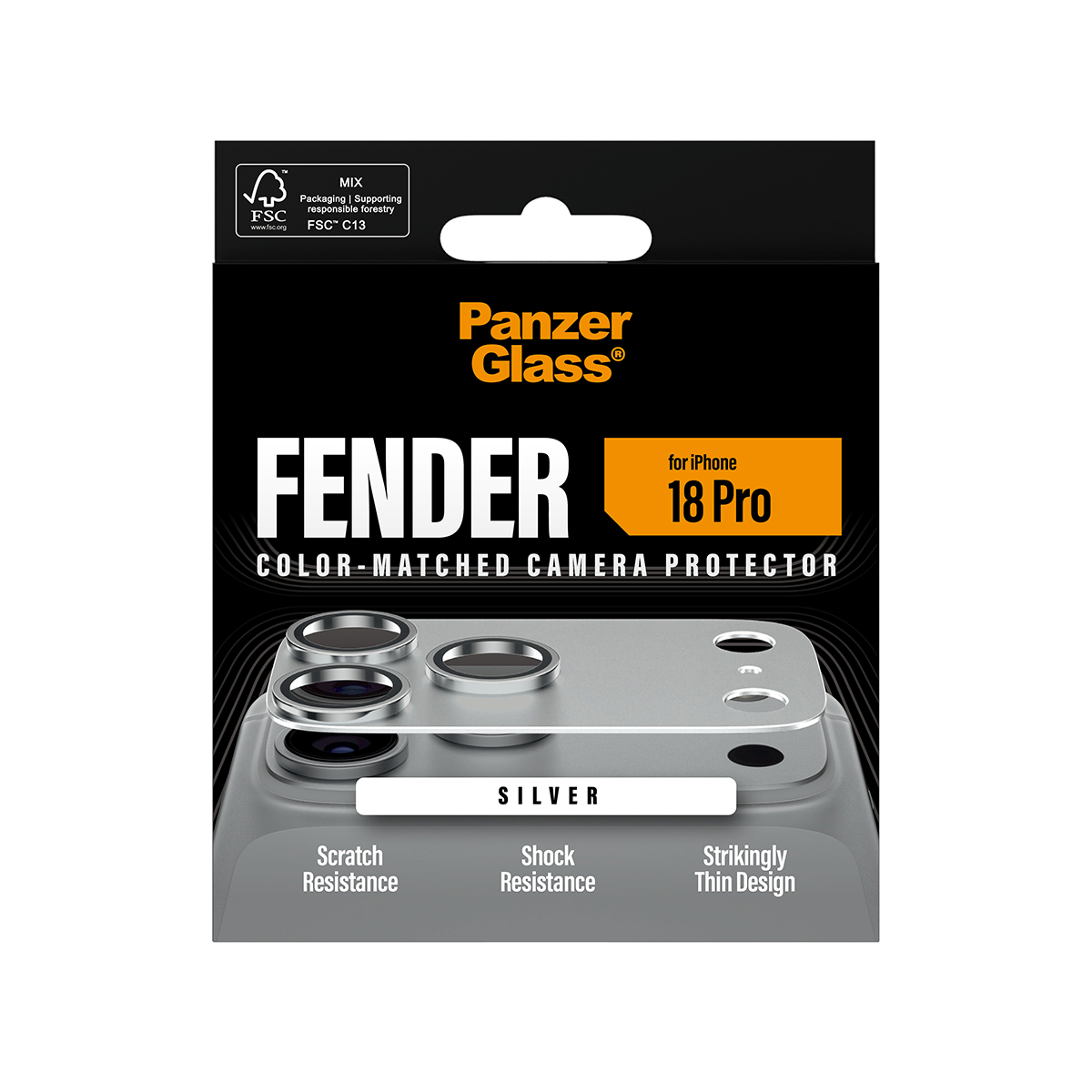 PanzerGlass Fender Protezione Fotocamere Silver iPhone 18 Pro