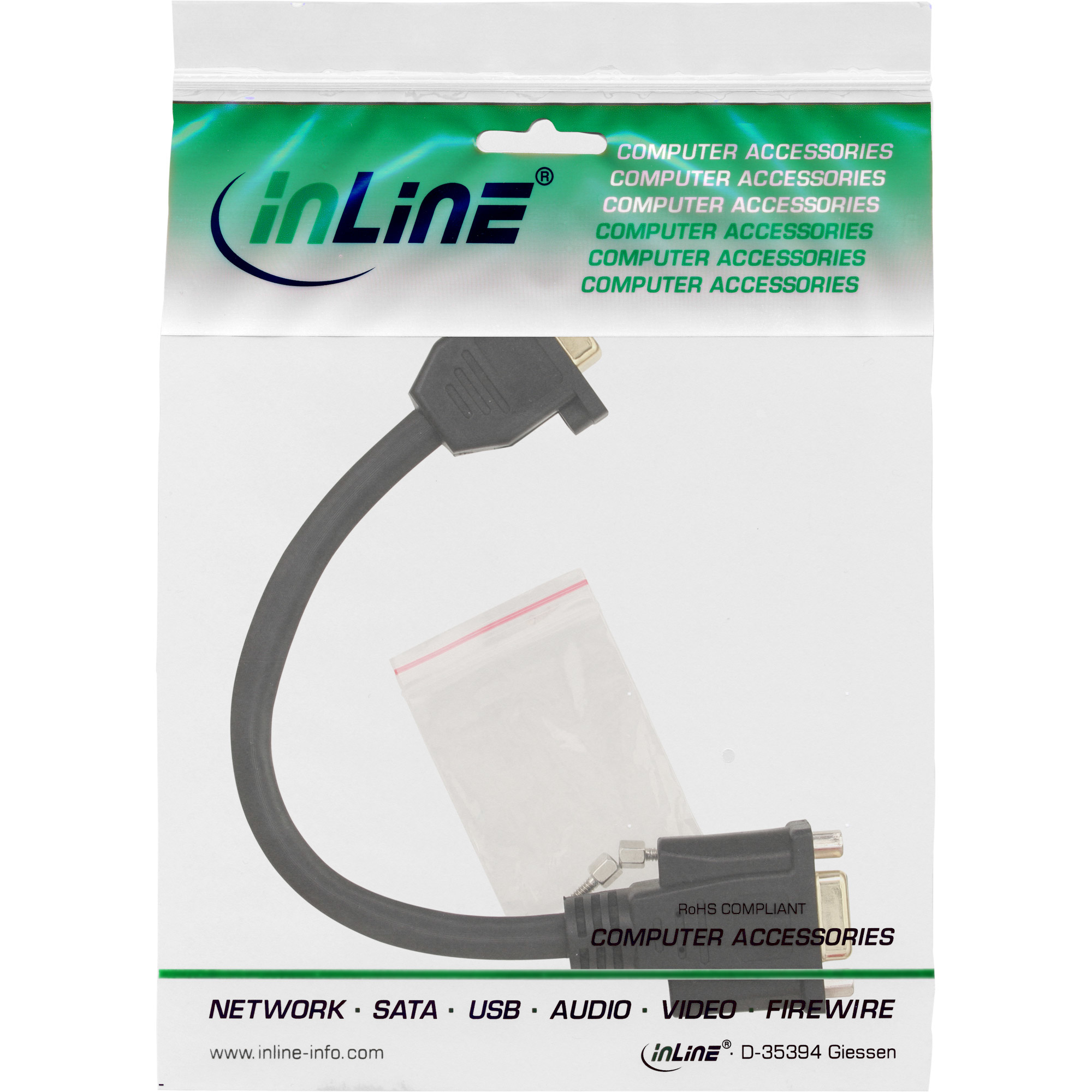 InLine VGA Adapter Cable 15 Pin VGA female / female 0.2m