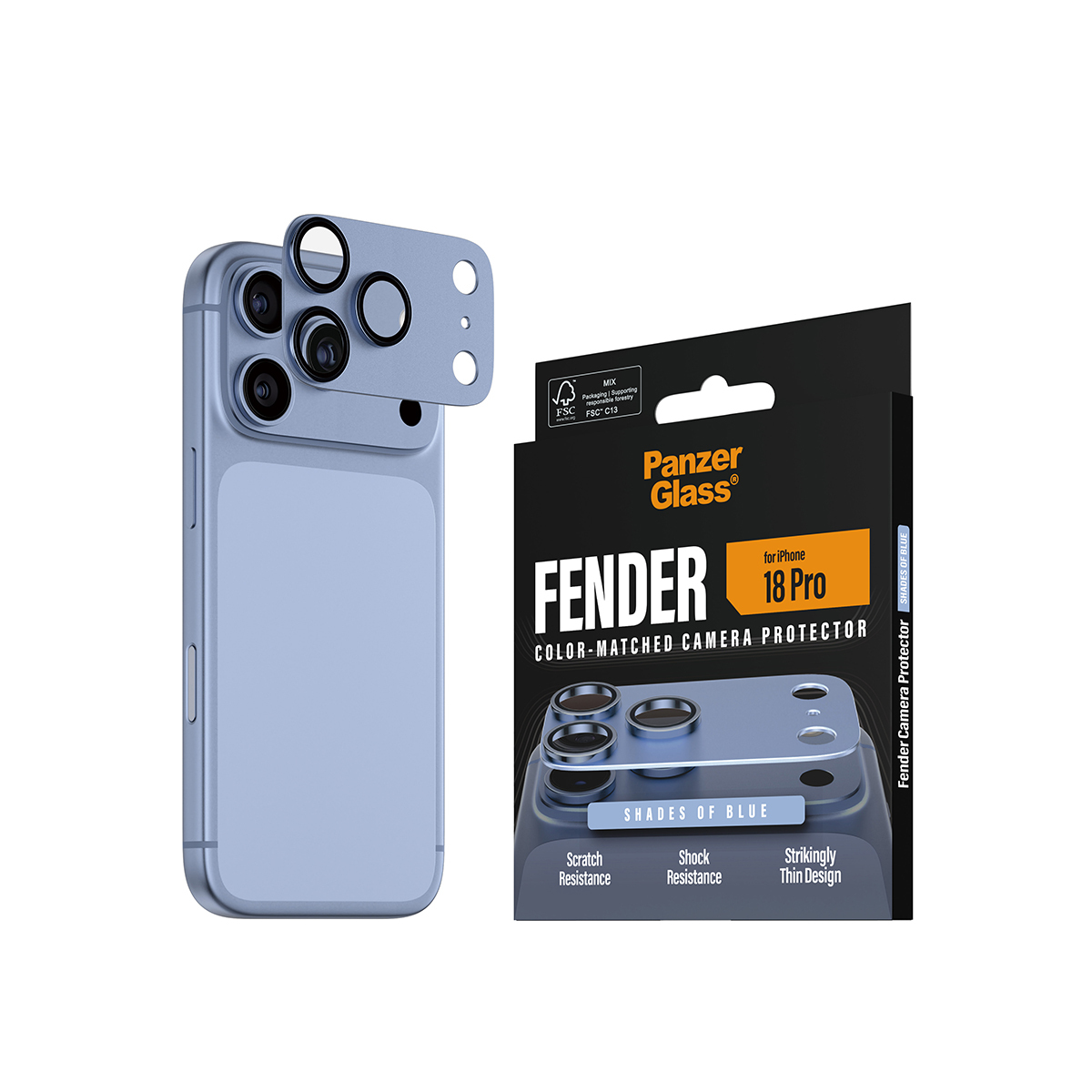 PanzerGlass Fender Protezione Fotocamere Shades of Blue iPhone 18 Pro