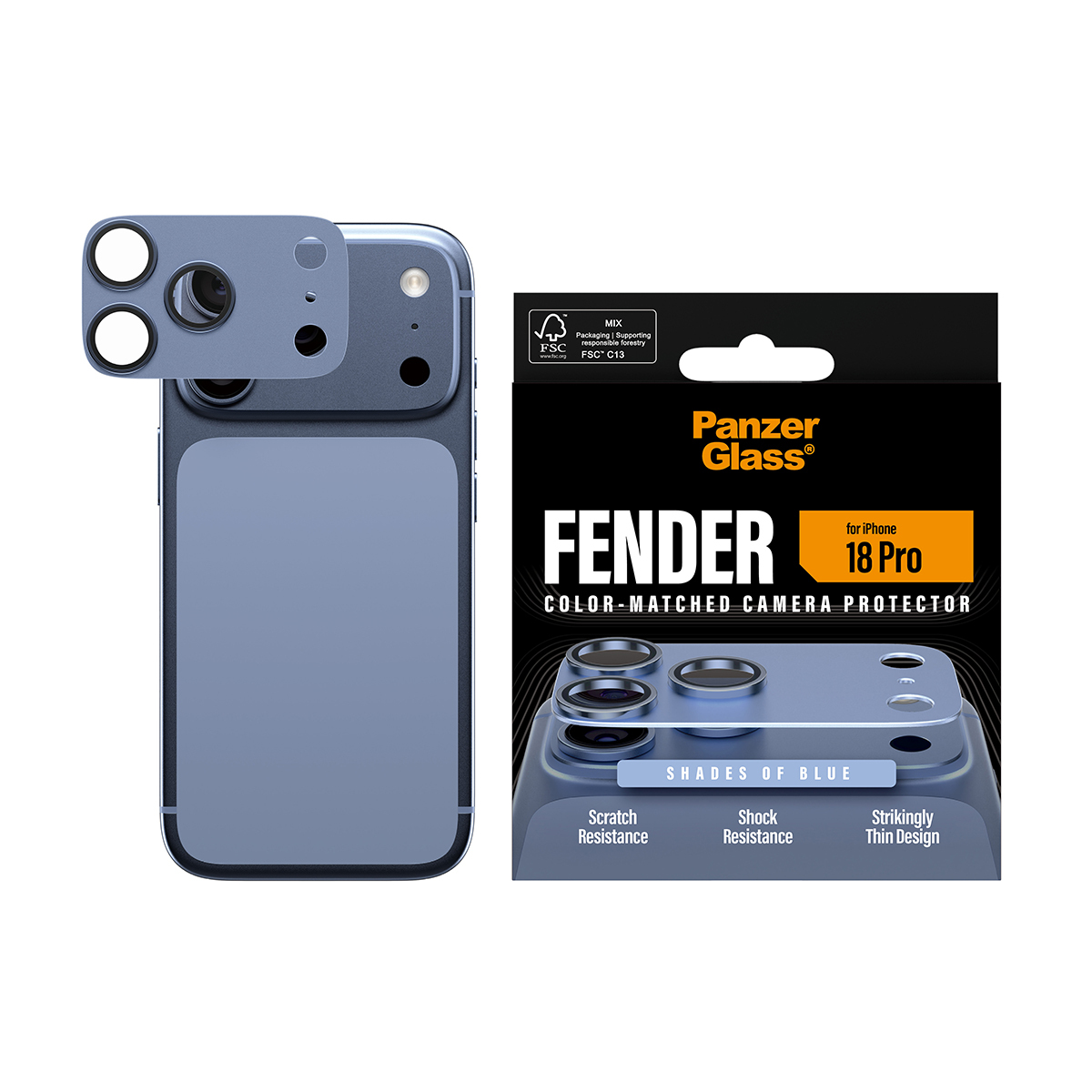 PanzerGlass Fender Protezione Fotocamere Shades of Blue iPhone 18 Pro
