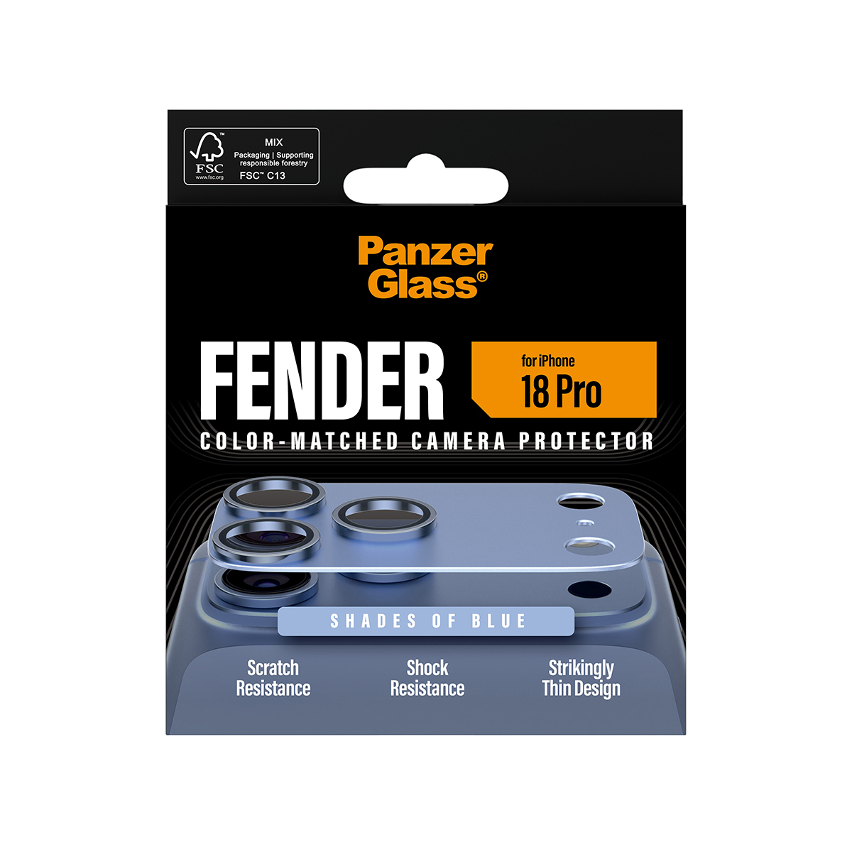 PanzerGlass Fender Protezione Fotocamere Shades of Blue iPhone 18 Pro