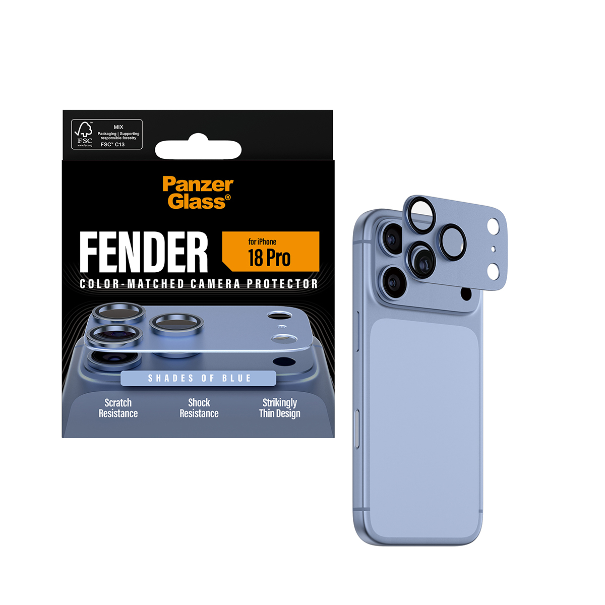 PanzerGlass Fender Protezione Fotocamere Shades of Blue iPhone 18 Pro