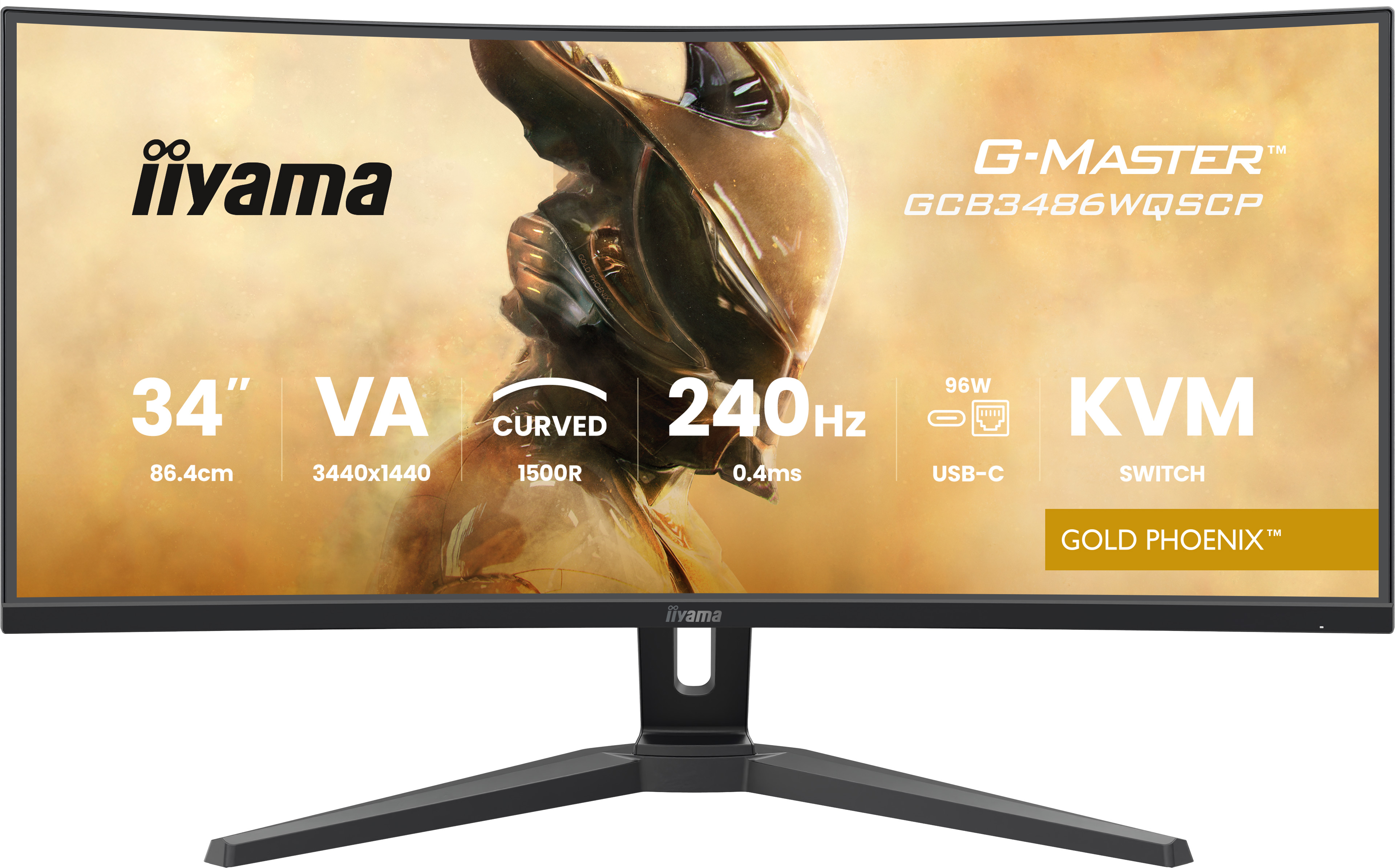 Iiyama TFT GCB3486WQSCP VA 34//2xHDMI/DP/USB-C/curved - Flachbildschirm (TFT/LCD) - 86,4 cm