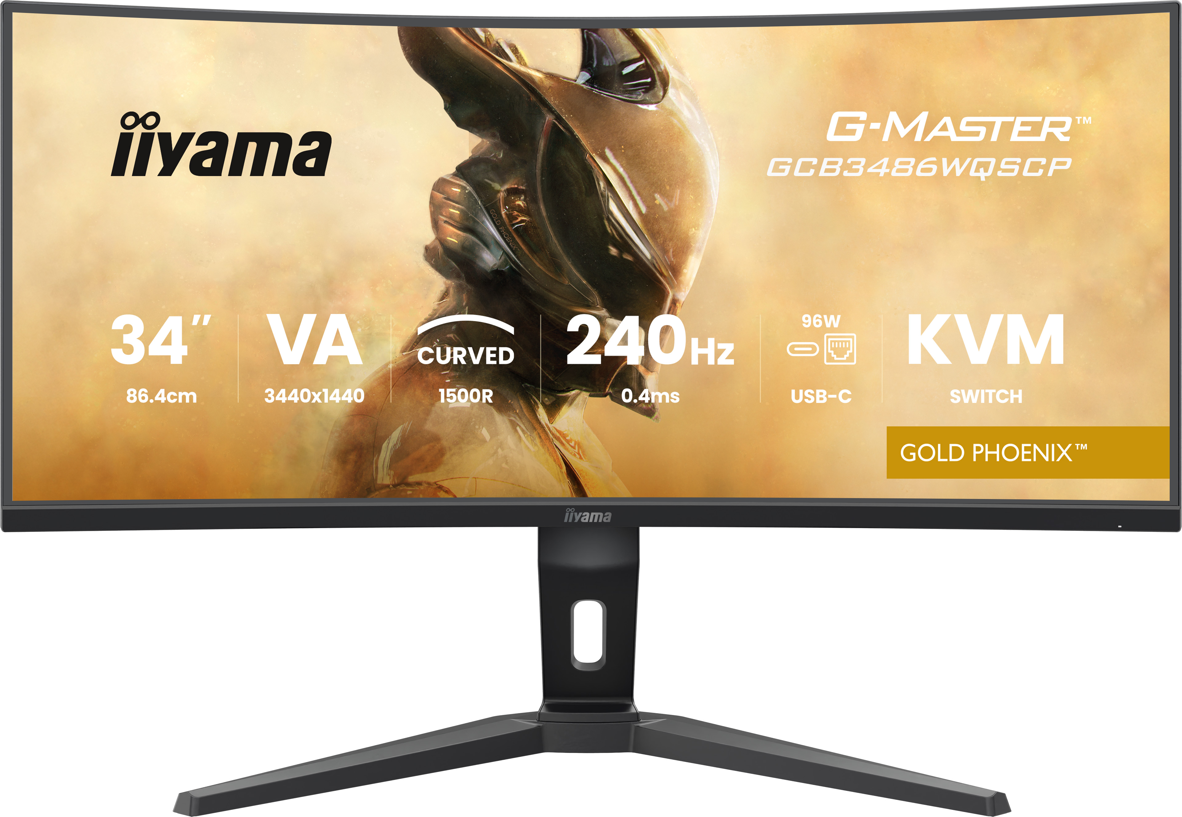 Iiyama TFT GCB3486WQSCP VA 34//2xHDMI/DP/USB-C/curved - Flachbildschirm (TFT/LCD) - 86,4 cm