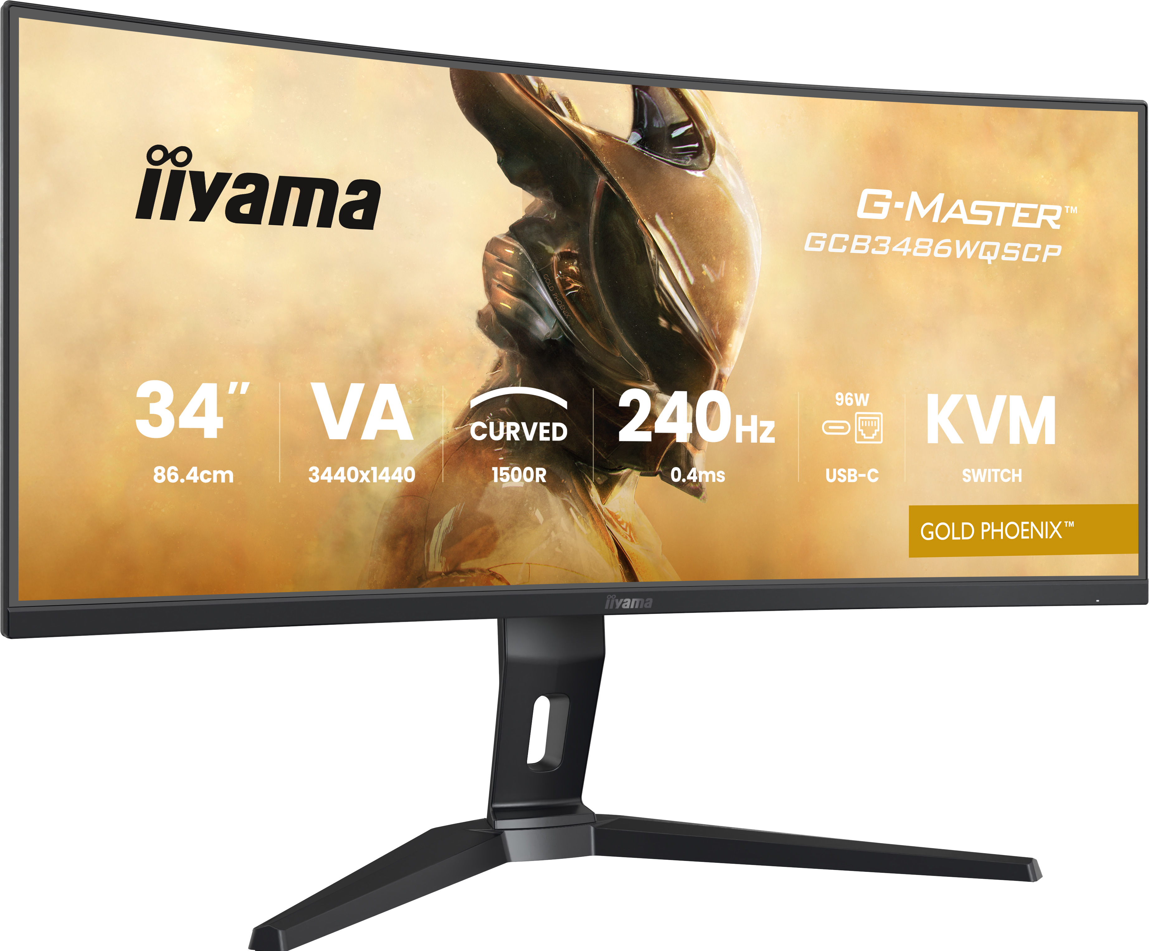 Iiyama TFT GCB3486WQSCP VA 34//2xHDMI/DP/USB-C/curved - Flachbildschirm (TFT/LCD) - 86,4 cm