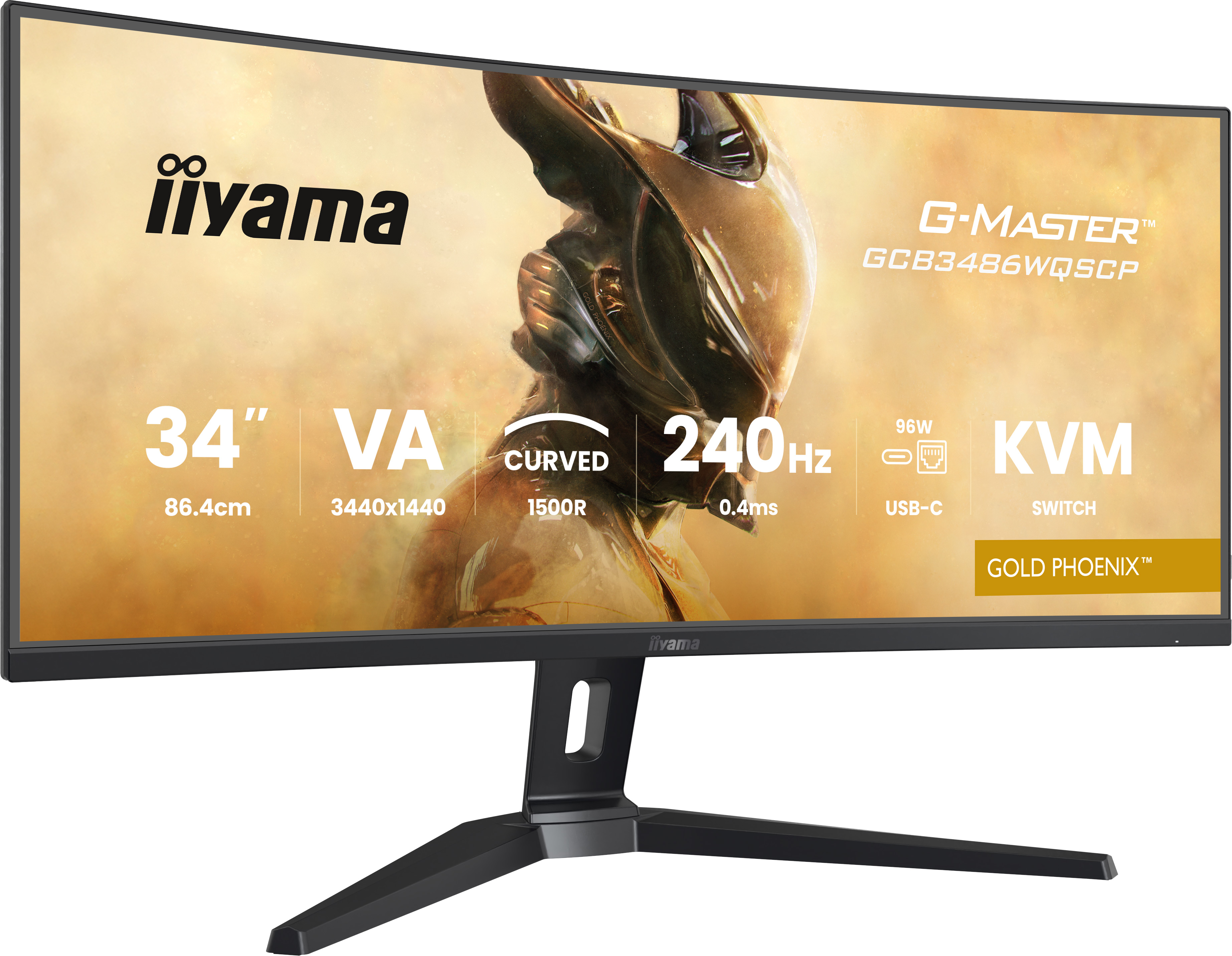 Iiyama TFT GCB3486WQSCP VA 34//2xHDMI/DP/USB-C/curved - Flachbildschirm (TFT/LCD) - 86,4 cm