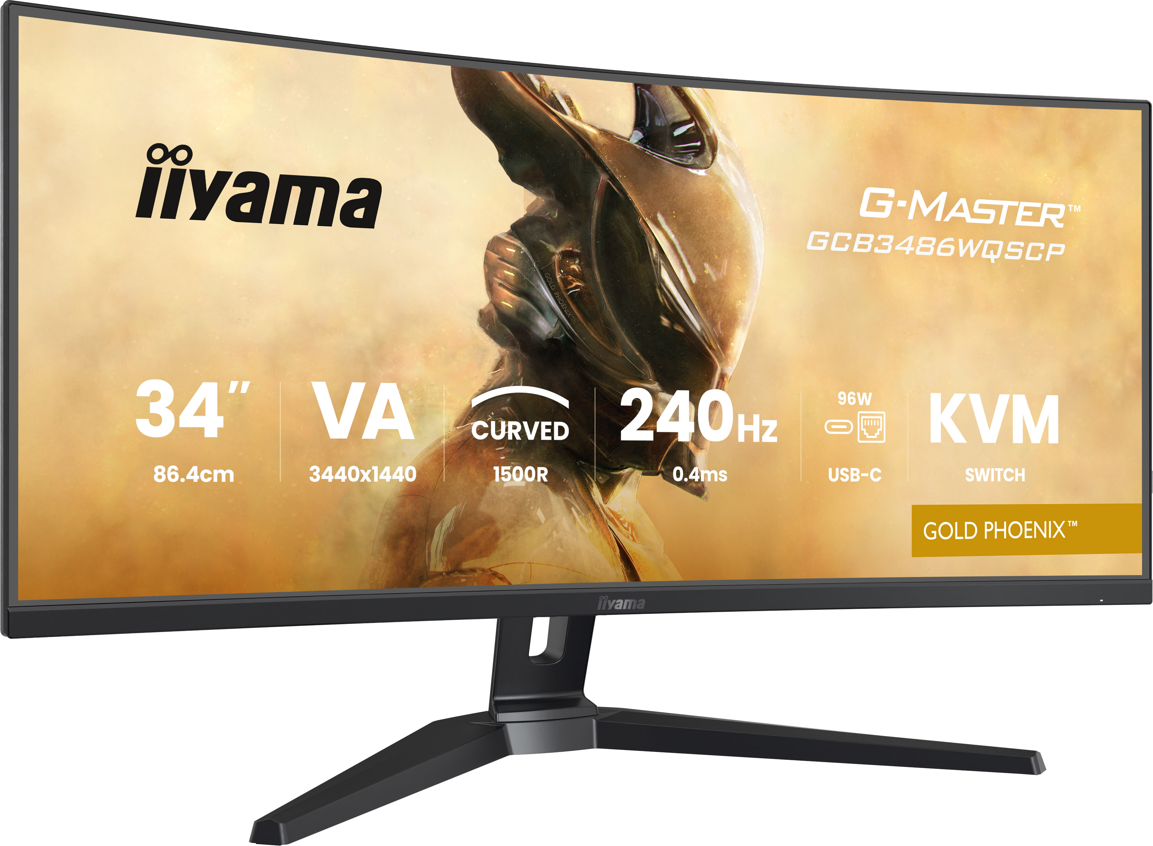 Iiyama TFT GCB3486WQSCP VA 34//2xHDMI/DP/USB-C/curved - Flachbildschirm (TFT/LCD) - 86,4 cm
