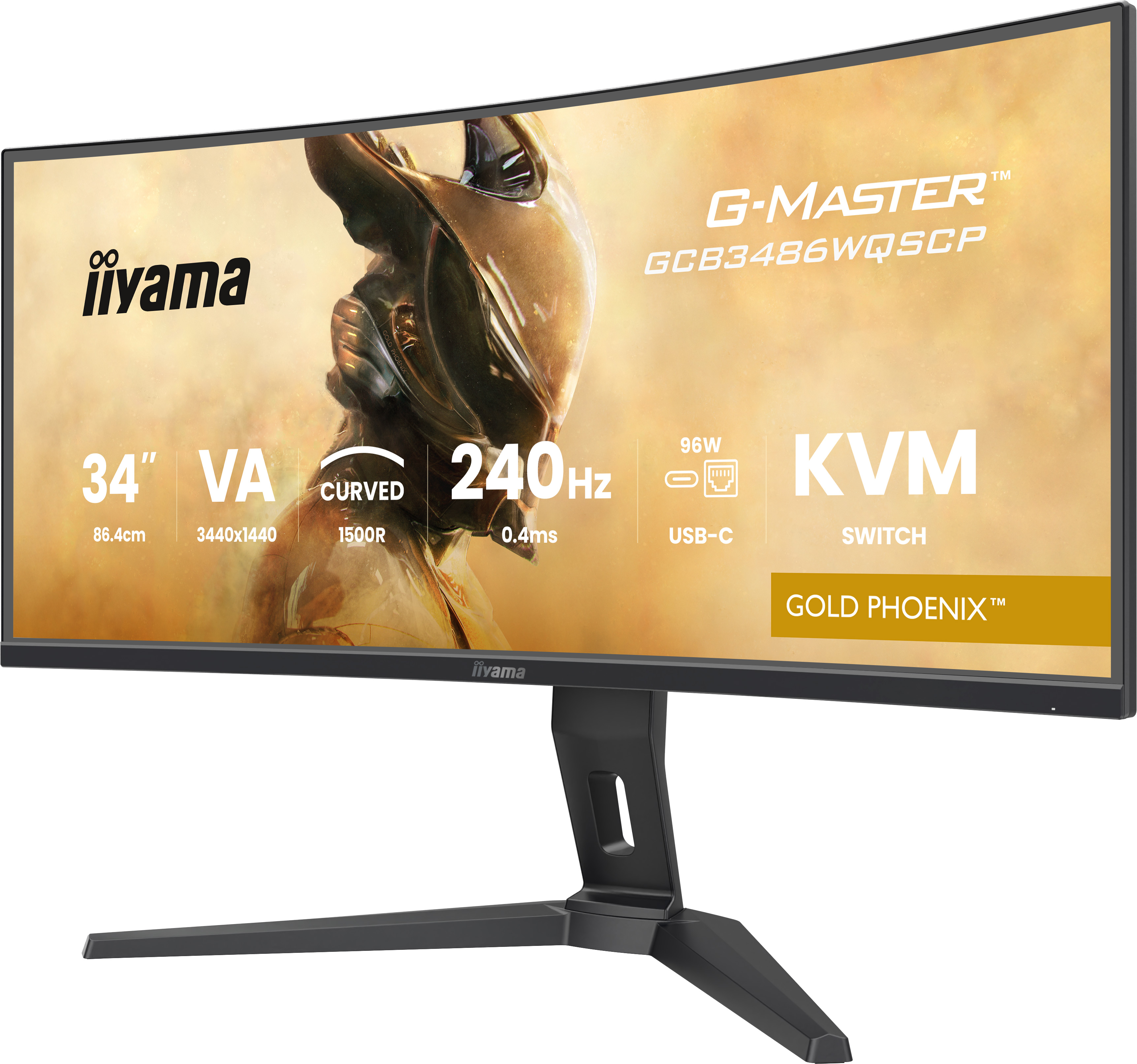 Iiyama TFT GCB3486WQSCP VA 34//2xHDMI/DP/USB-C/curved - Flachbildschirm (TFT/LCD) - 86,4 cm