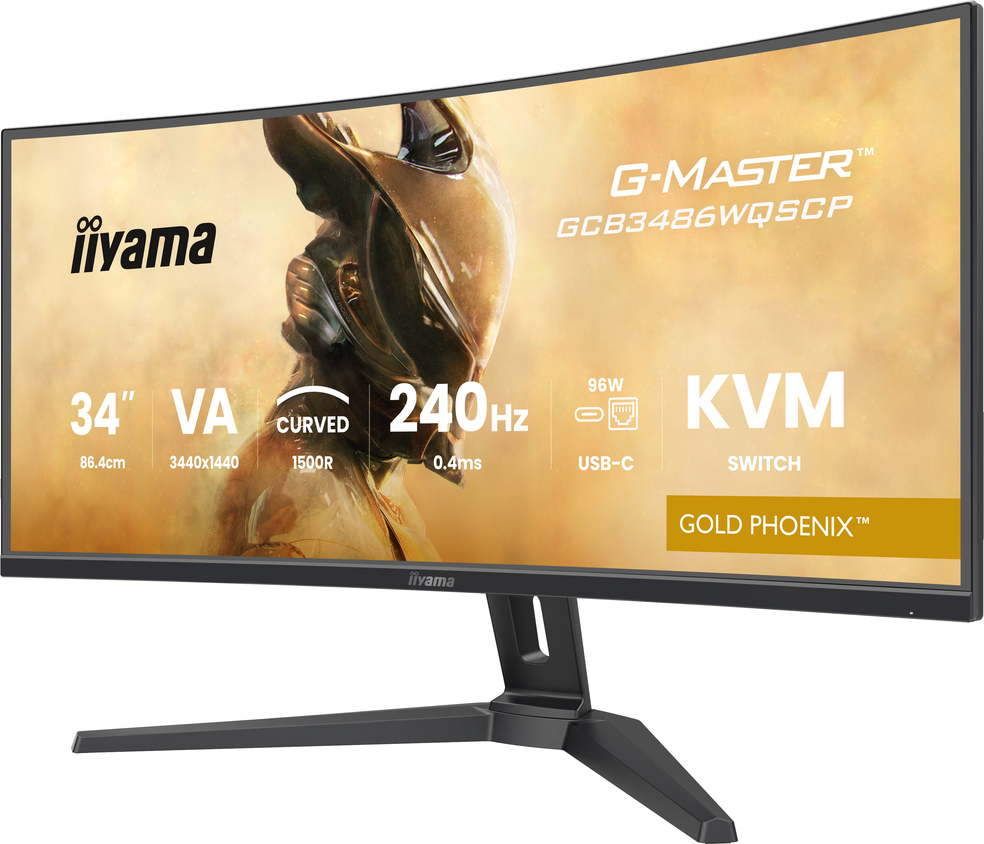 Iiyama TFT GCB3486WQSCP VA 34//2xHDMI/DP/USB-C/curved - Flachbildschirm (TFT/LCD) - 86,4 cm