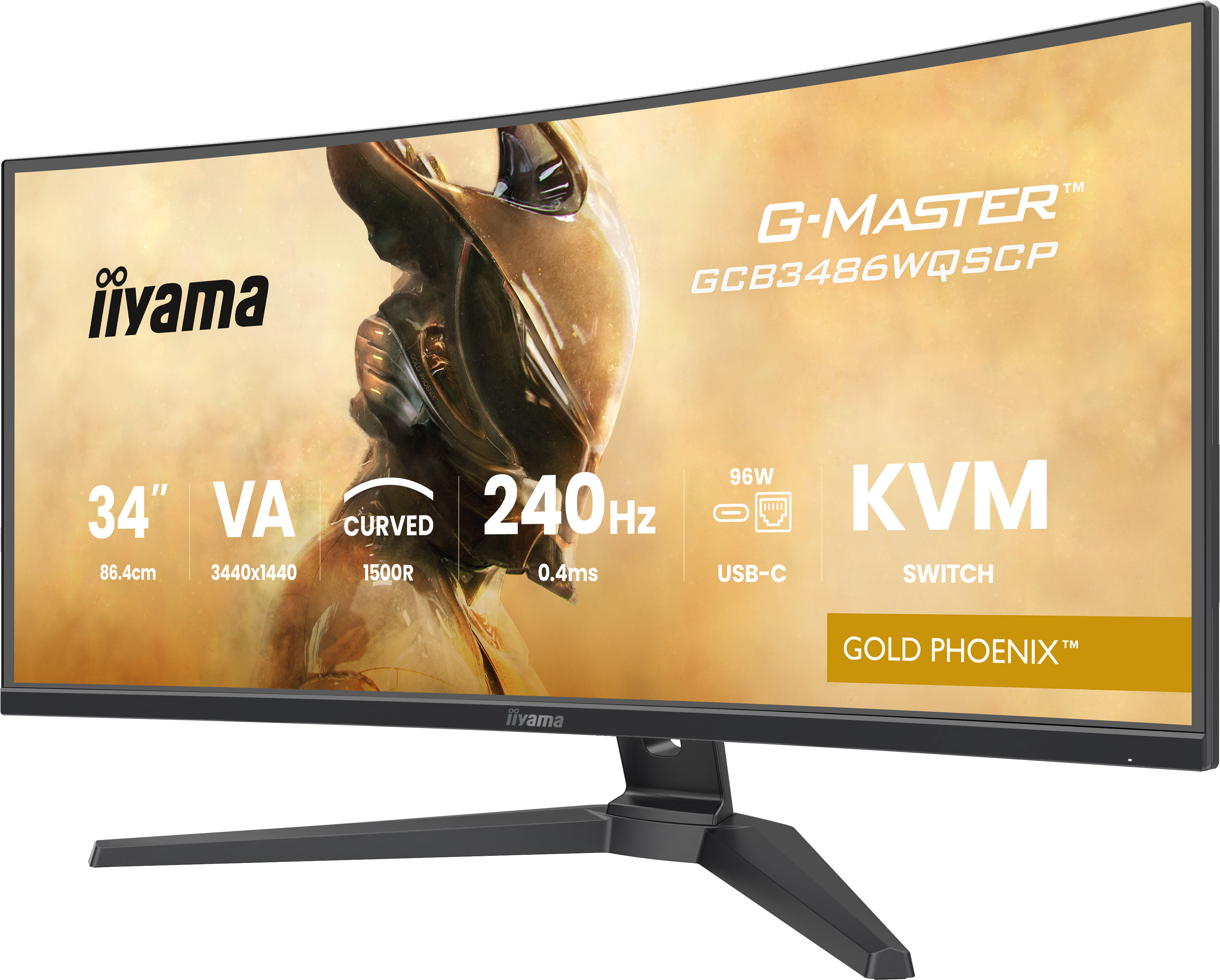 Iiyama TFT GCB3486WQSCP VA 34//2xHDMI/DP/USB-C/curved - Flachbildschirm (TFT/LCD) - 86,4 cm