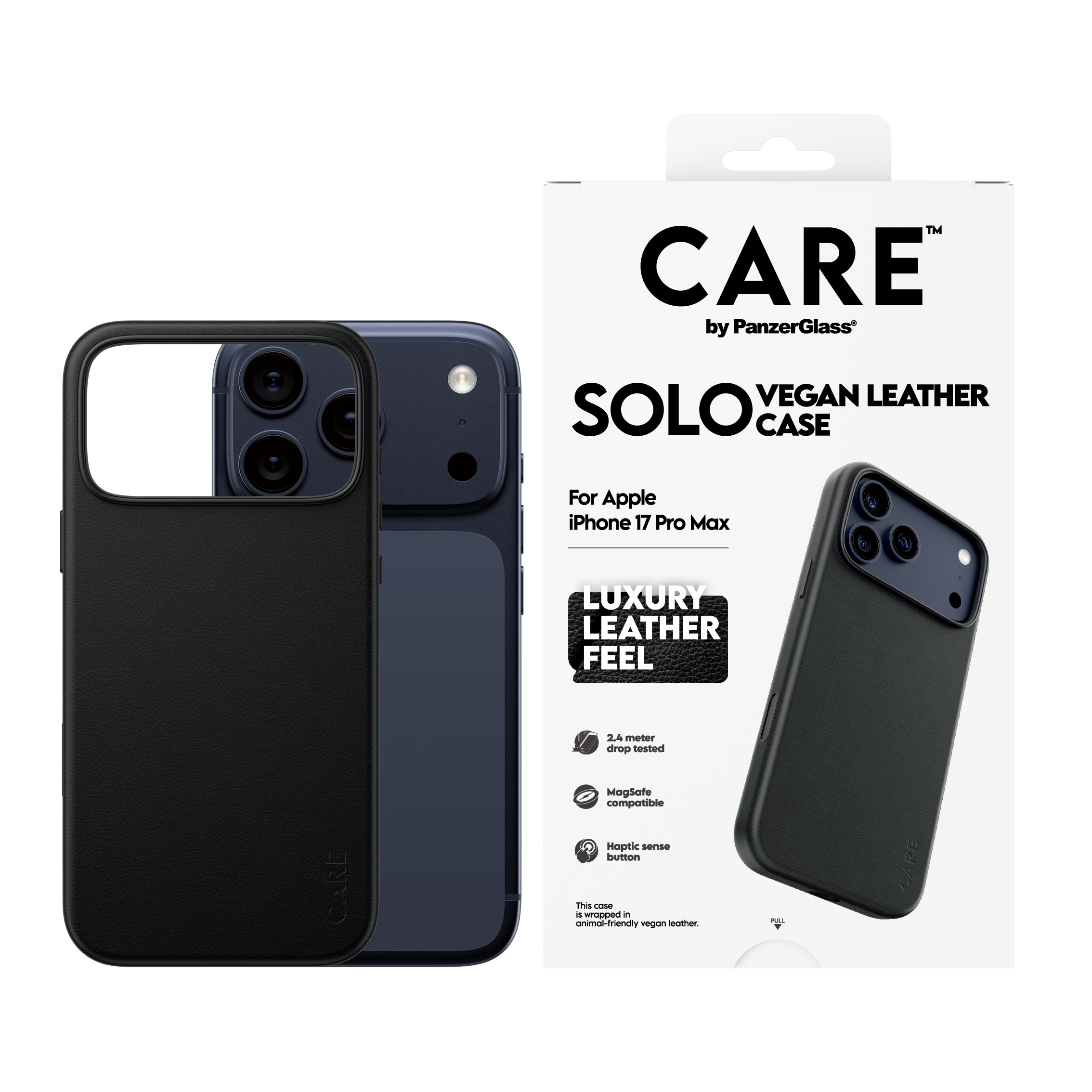 PanzerGlass CARE by � Solo Case Black iPhone 17 Pro Max funda para tel�fono m�vil Negro