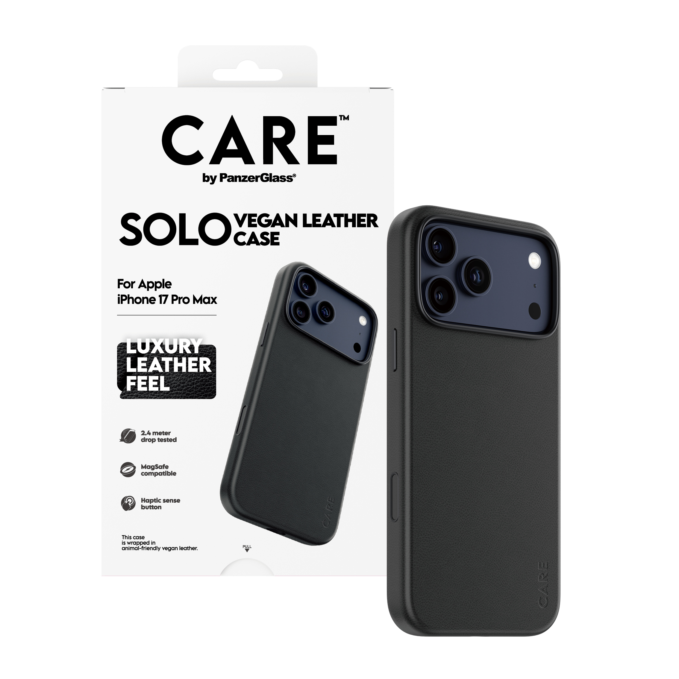 PanzerGlass CARE by � Solo Case Black iPhone 17 Pro Max funda para tel�fono m�vil Negro