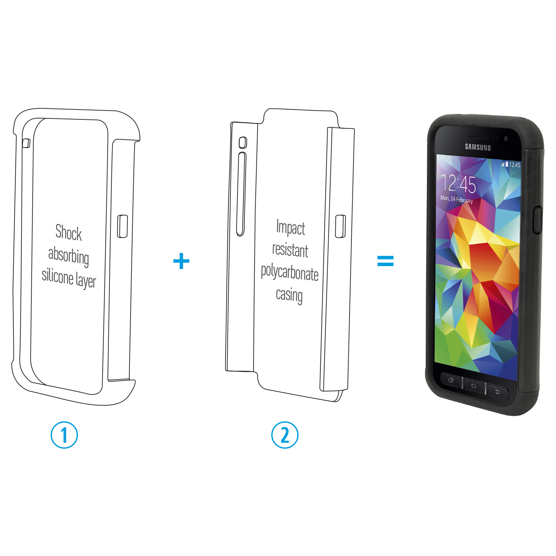 Mobilis 018045 coque de protection pour tlphones portables Noir