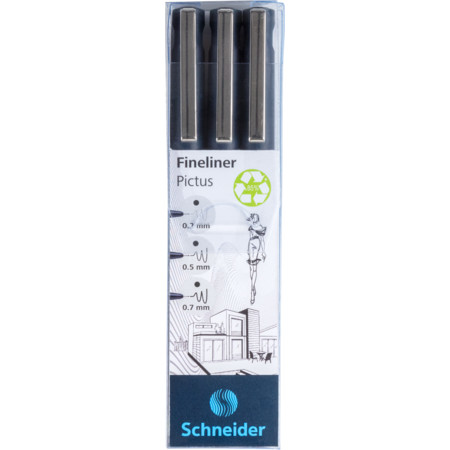 Schneider Schreibger�te Pictus fineliner Black 3 pc(s)