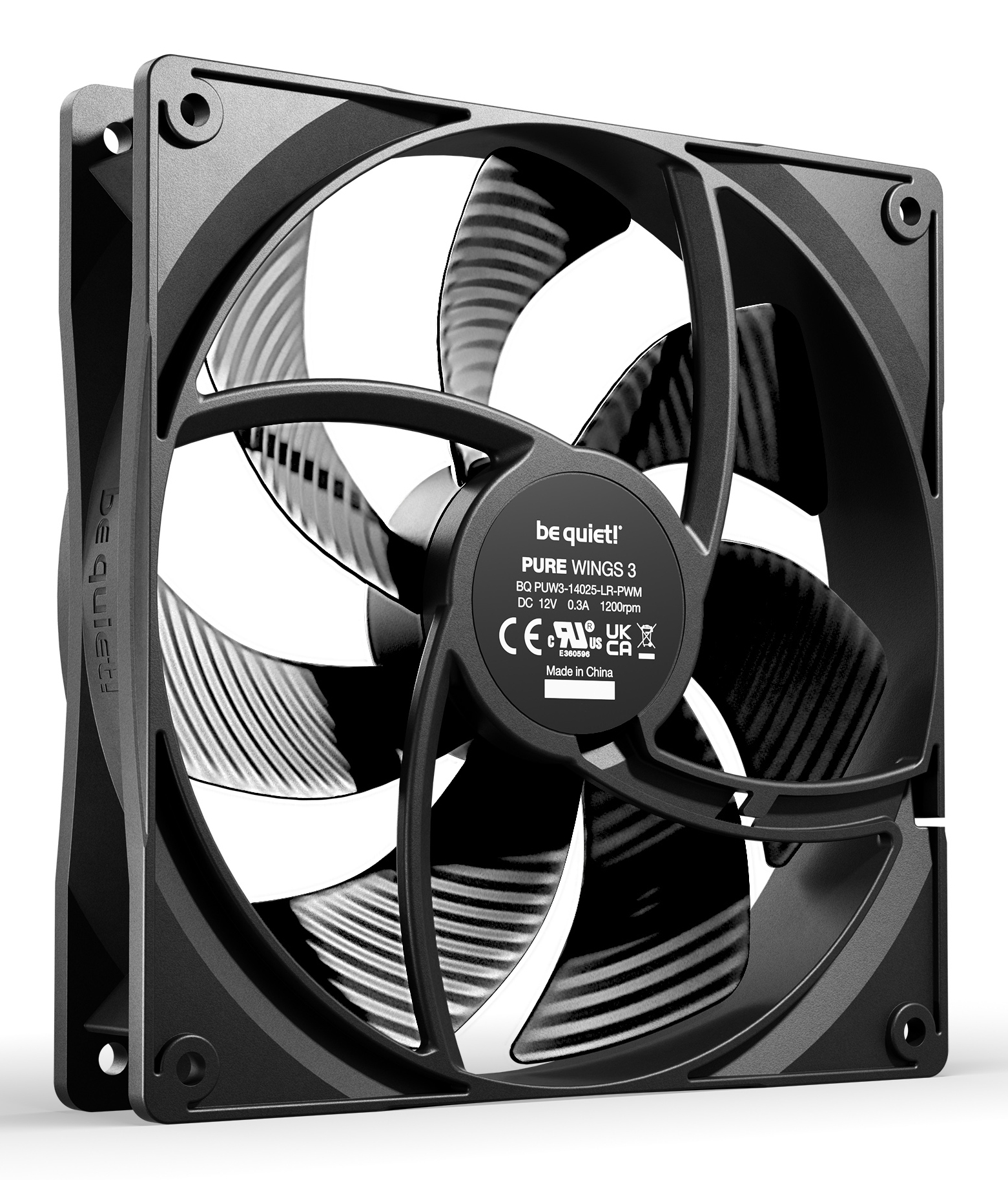 Be Quiet! Pure Wings 3 140mm Pwm 3-Pack schwarz 3er-Pack 140 mm - Geh�use-L�fter - 21,9 dB