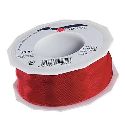 C.E. Pattberg Geschenkband LYON glnzend rot 40.0 mm x 25.0m