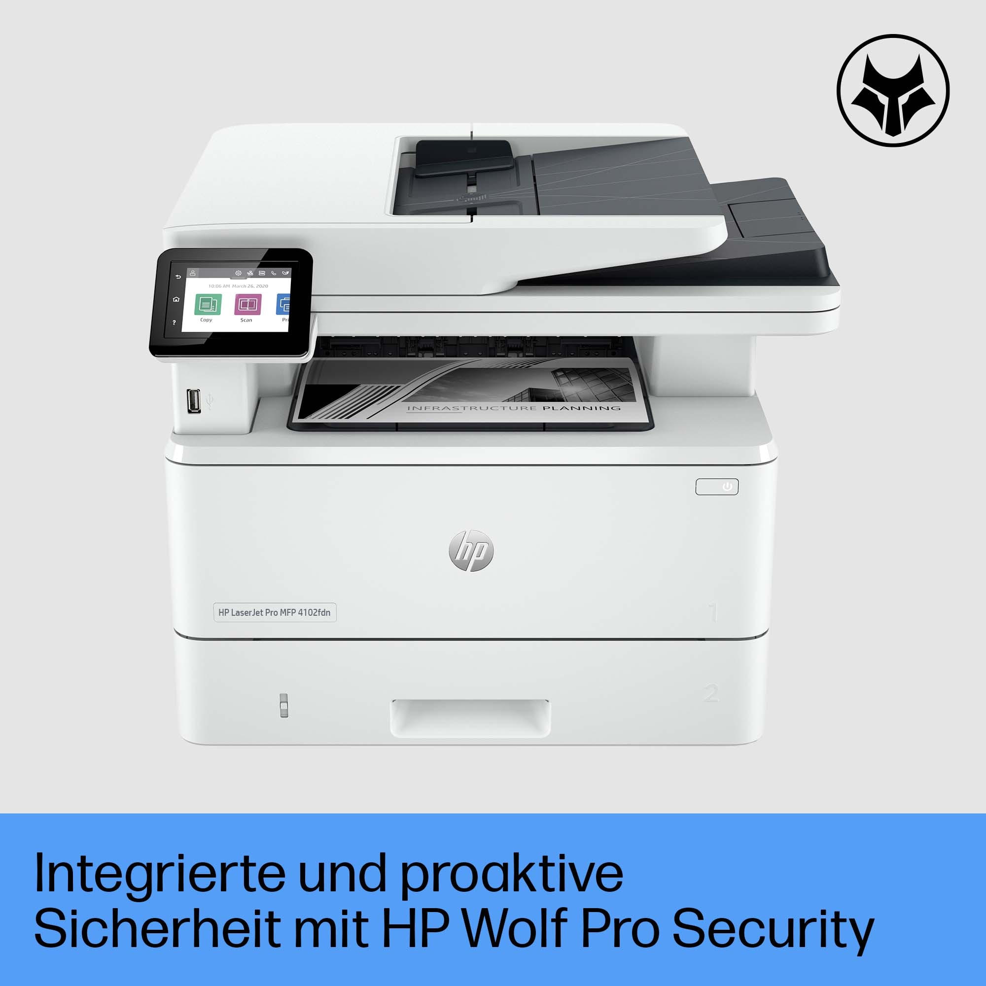 HP LaserJet Pro MFP 4102fdn - Multifunktionsdrucker - s/w - Laser - Legal (216 x 356 mm)