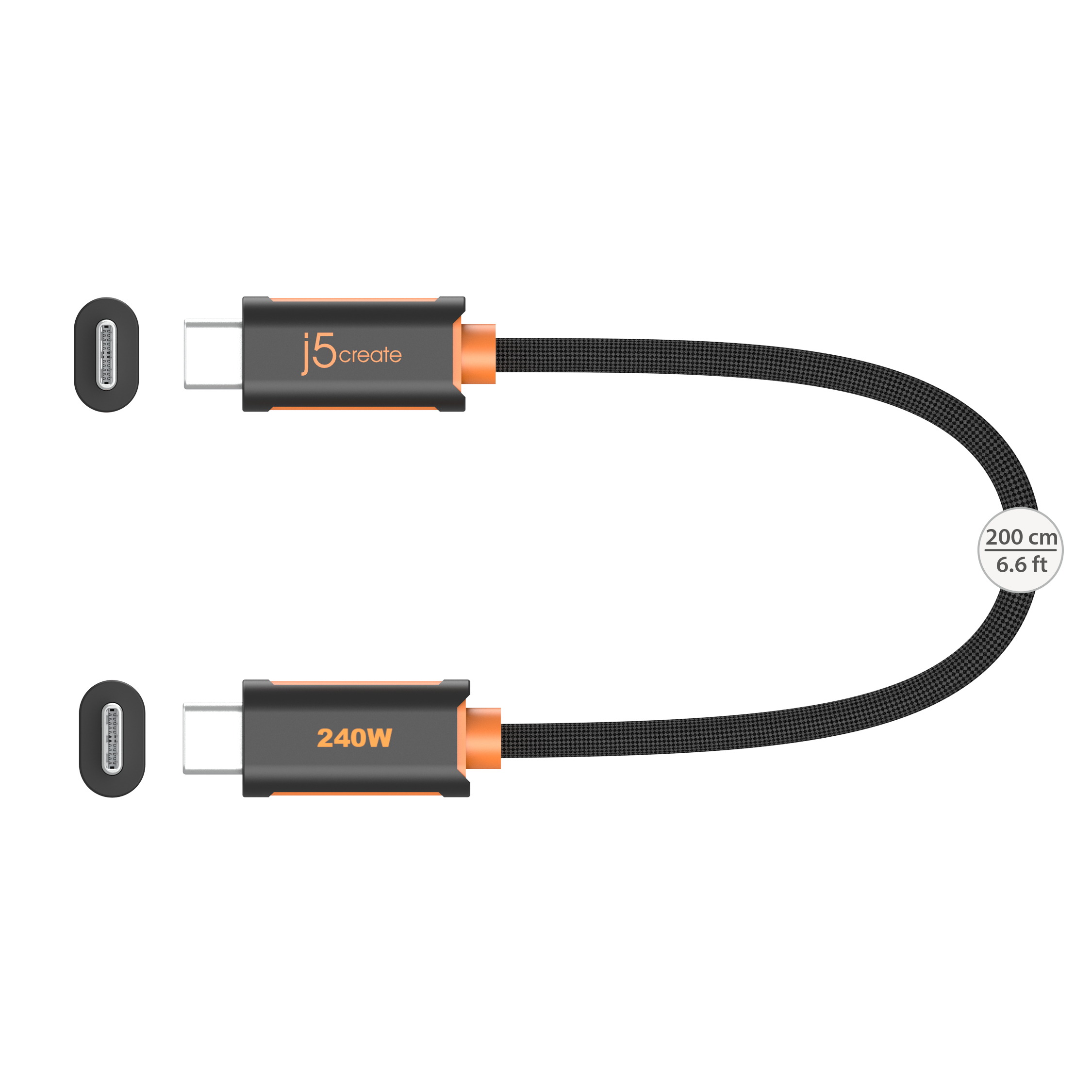 j5create USB-C 240W FAST - Kabel - Digital/Daten