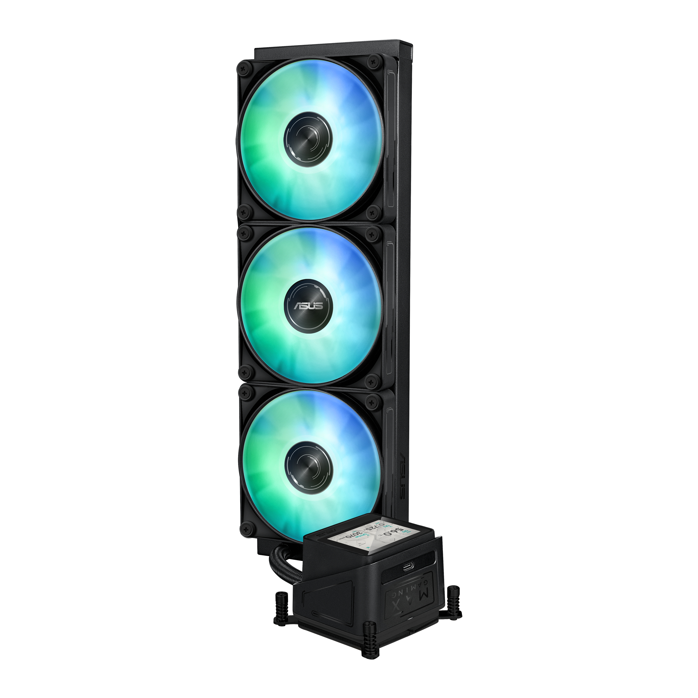 ASUS MAX Gaming LC 360 ARGB LCD - Prozessor-Fl�ssigkeitsk�hlsystem - K�hlergr��e: 360 mm - (f�r: AM4, AM5, LGA1851, LGA1700)