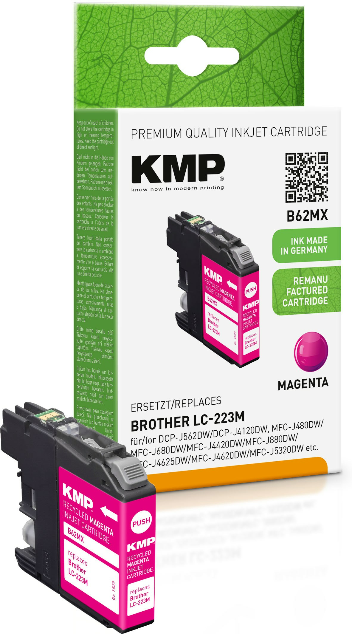 KMP B62MX ink cartridge 1 pc(s) Compatible Magenta
