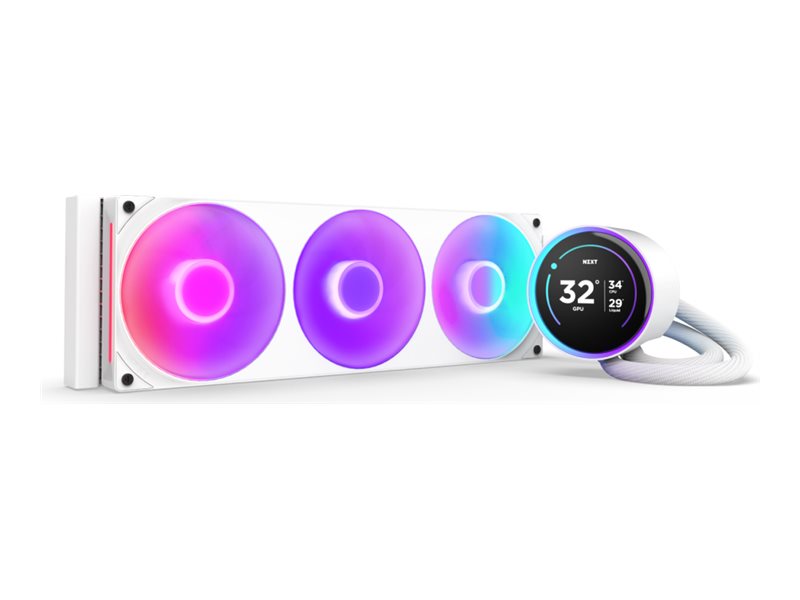 NZXT Kraken Elite 360 RGB Processeur Refroidisseur de liquide tout-en-un 12 cm Blanc 1 pi�ce(s)