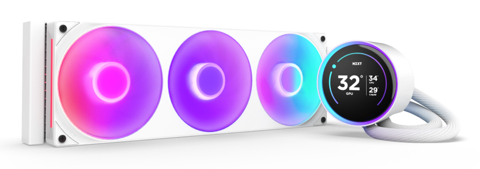 NZXT Kraken Elite 360 RGB Processeur Refroidisseur de liquide tout-en-un 12 cm Blanc 1 pi�ce(s)