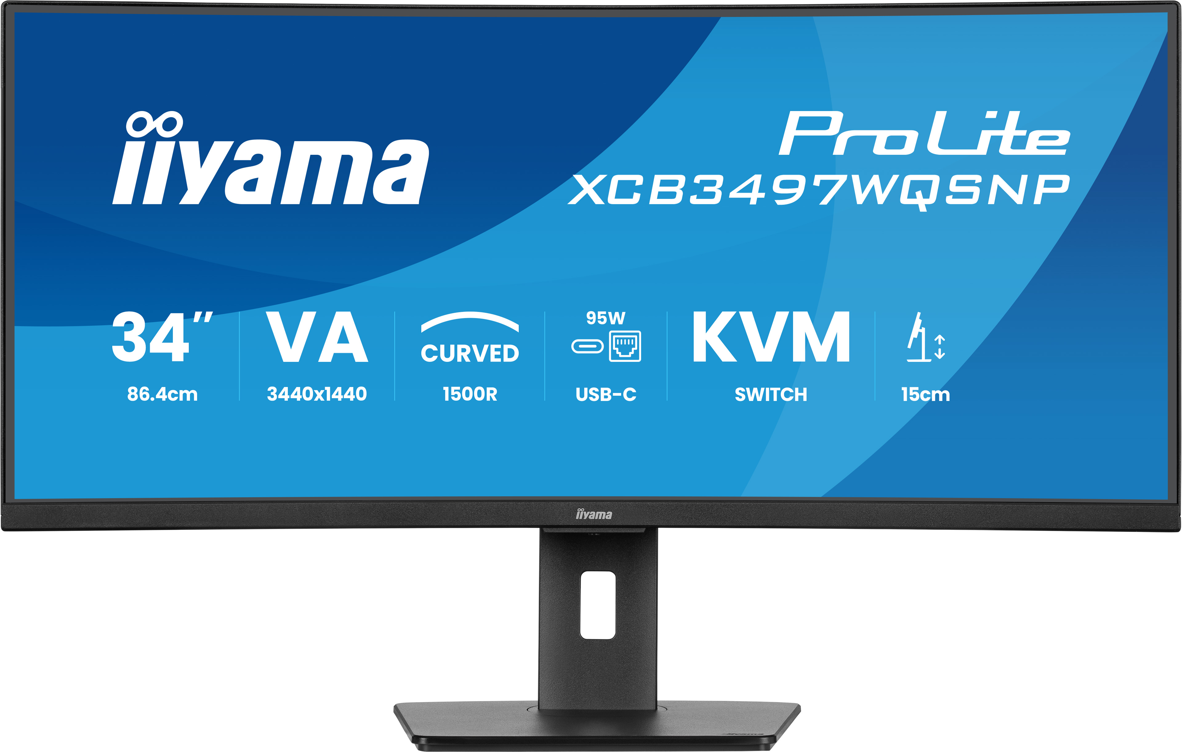 Iiyama ProLite XCB3497WQSNP-B1 - LED-Monitor - gebogen - 86.4 cm (34)