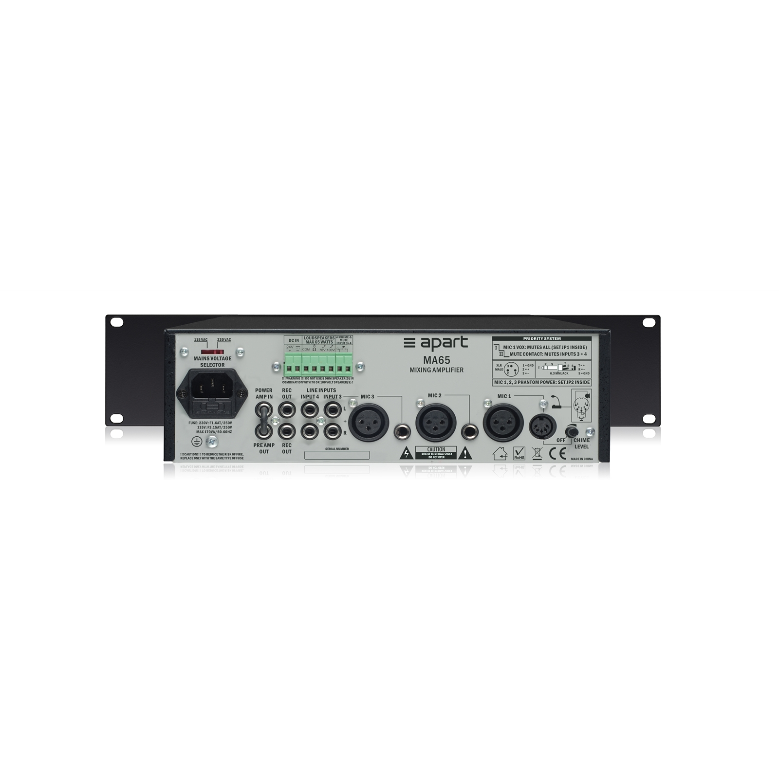 Biamp Commercial Audio MA65 60 - 18000 Hz Black
