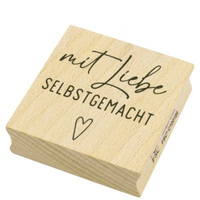 Artoz Papier Motivstempel Mit Liebe gemacht 4.0 x 6.0 cm