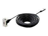 Kindermann Konnect flex 45 click - Hohe Geschwindigkeit - HDMI-Kabel mit Ethernet - HDMI weiblich Paneel montierbar zu 19 pin micro HDMI Type D m�nnlich gerade - 20 m - Hybrid Kupfer/Kohlefaser - Active Optical Cable (AOC)