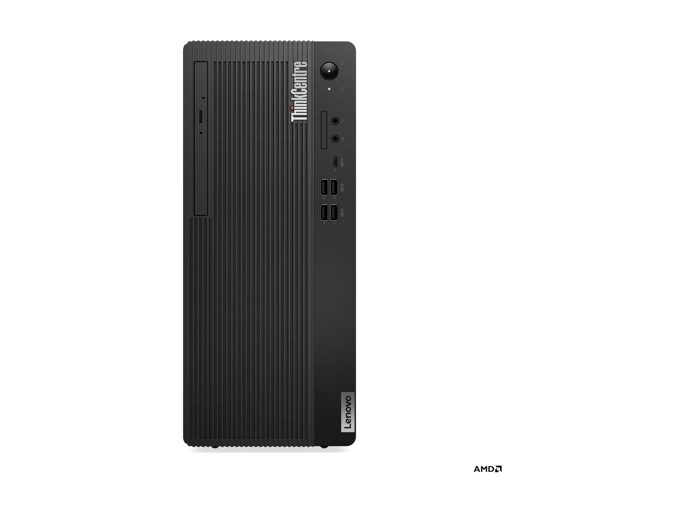 Lenovo ThinkCentre M75t Gen 5 12XB - Tower - Ryzen 5 8500G / 3.5 GHz - RAM 16 GB - SSD 512 GB - TCG Opal Encryption 2, NVMe - Radeon 740M - 1GbE, Wi-Fi 6E, Bluetooth 5.3 - WLAN: 802.11a/b/g/n/ac/ax (Wi-Fi 6E)