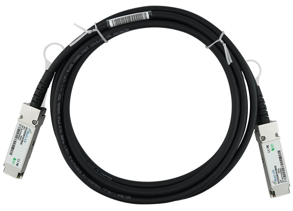 BlueOptics DEM-CB300QXS cable infiniBanc 3 m QSFP Negro