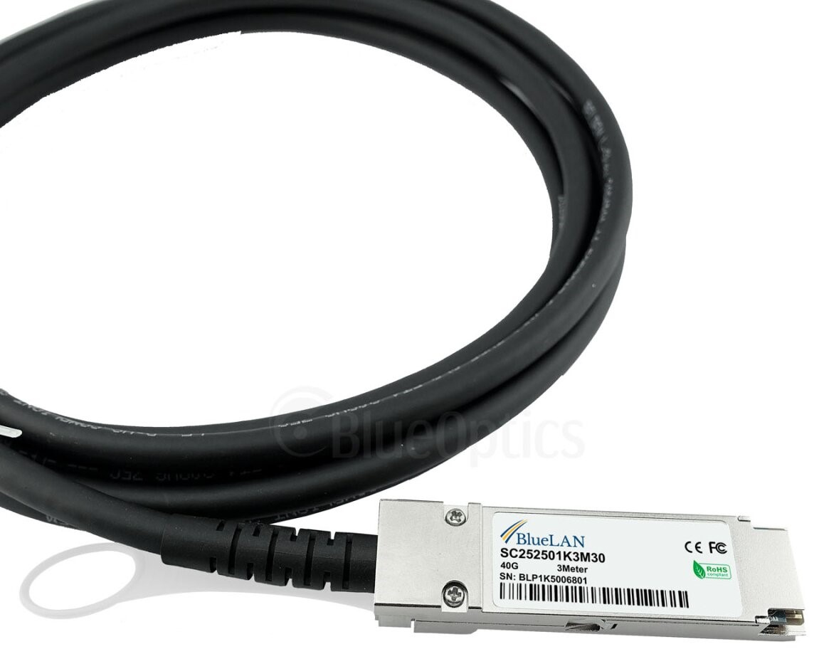 BlueOptics DEM-CB300QXS cable infiniBanc 3 m QSFP Negro