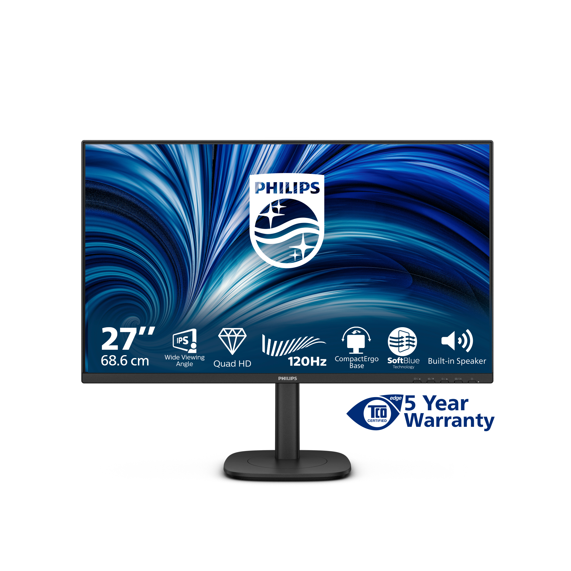 Philips 27B2N3500J/00 computer monitor 68.6 cm (27) 2560 x 1440 pixels 2K LCD Black