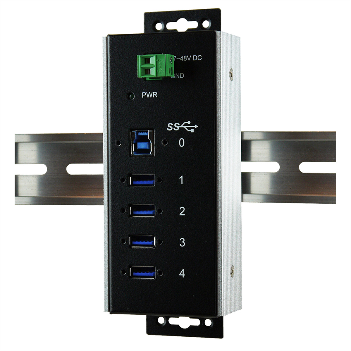 Exsys EX-1185HMVS-WT - Hub - 4 x USB 3.1 - an DIN-Schiene montierbar