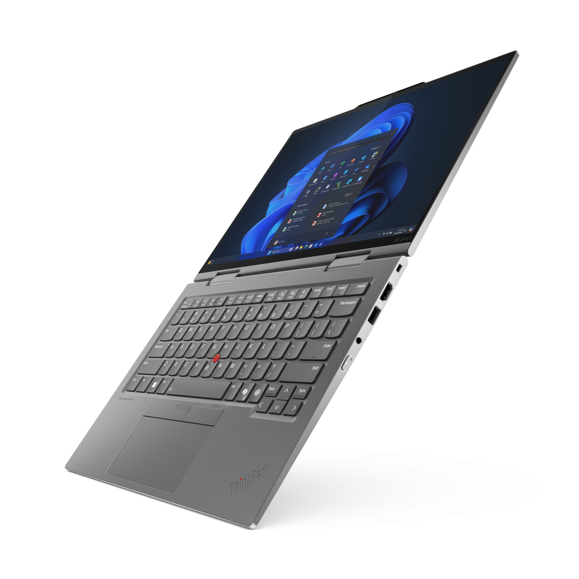 Lenovo ThinkPad X1 2-in-1 Gen 10 Copilot+ PC Intel Core Ultra 7 258V Hybrid (2-in-1) 35.6 cm (14) Touchscreen WUXGA 32 GB LPDDR5x-SDRAM 1 TB SSD Wi-Fi 7 (802.11be) Windows 11 Pro German Grey