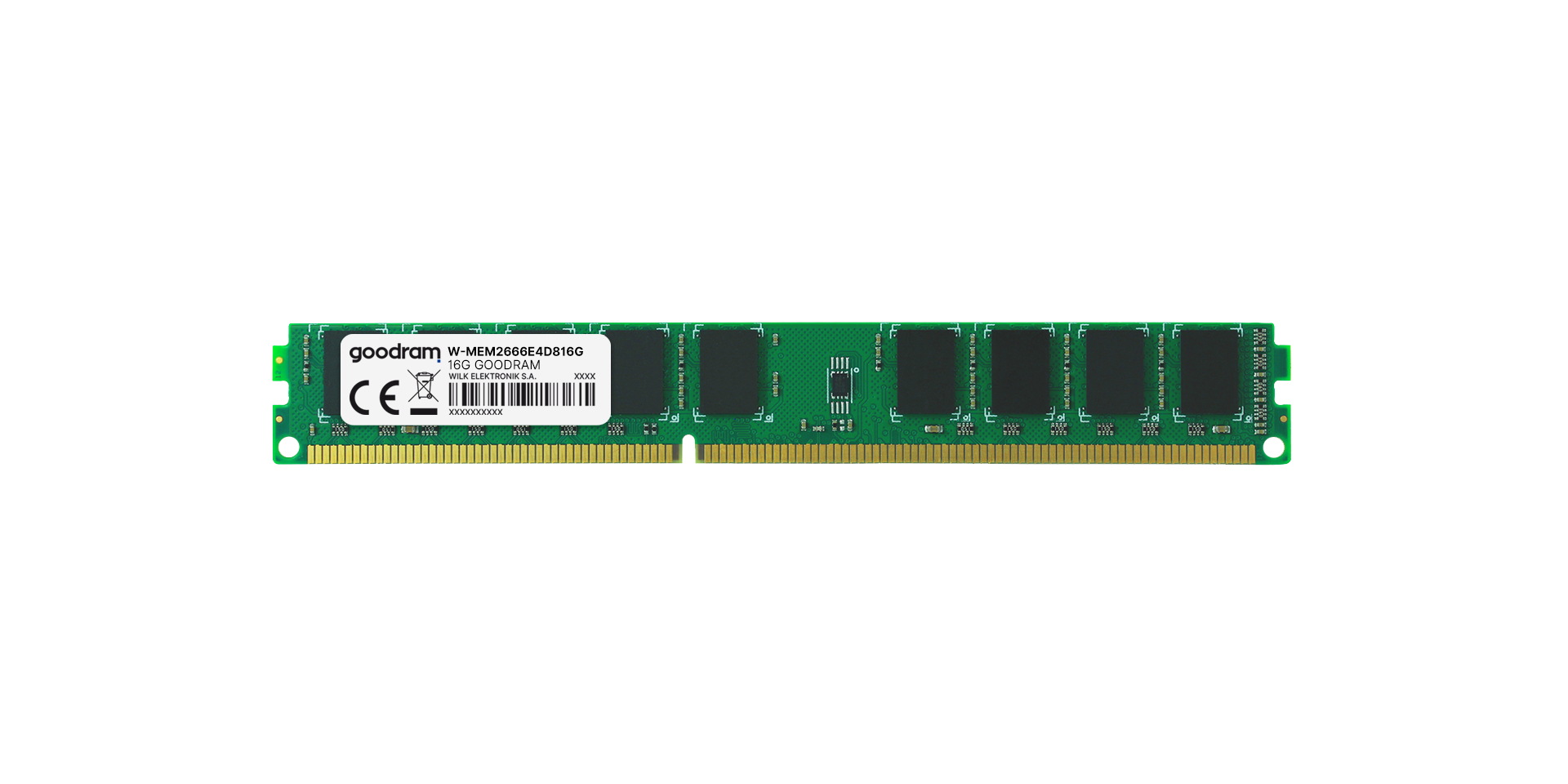 GoodRam W-MEM2666E4D816G - 16 GB - 1 x 16 GB - DDR4 - 2666 MHz - 288-pin DIMM
