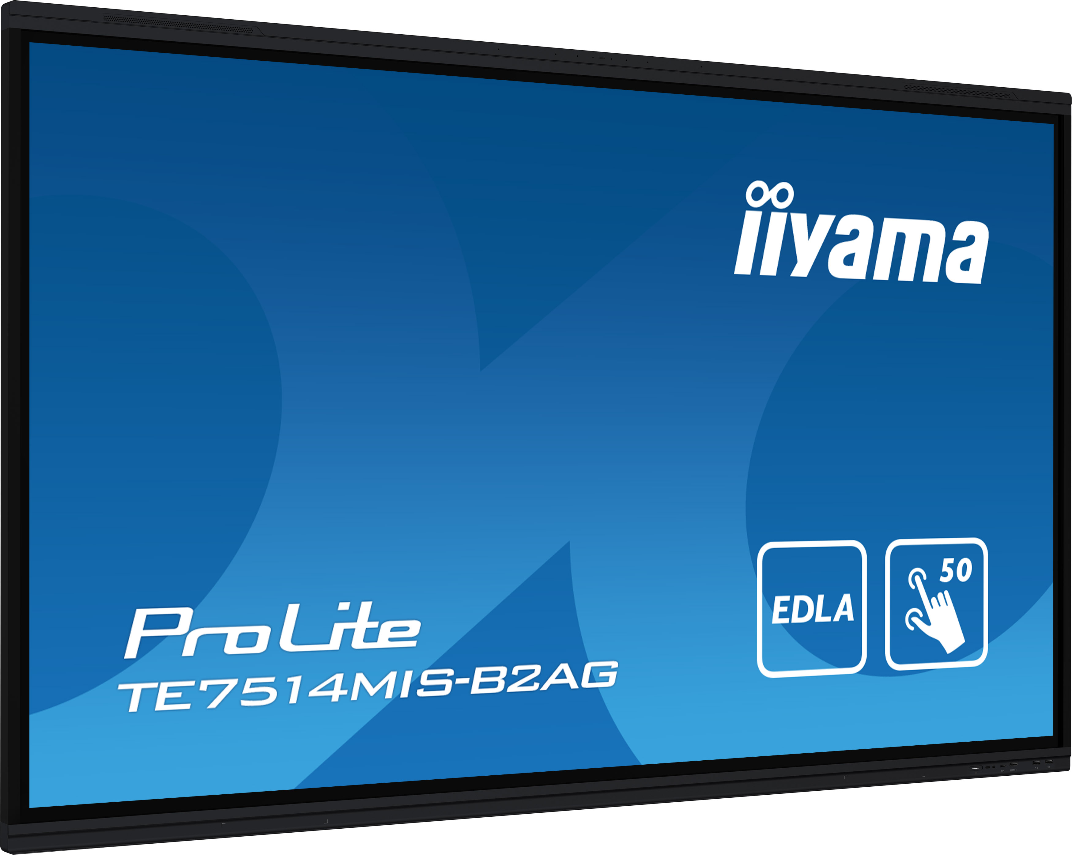 iiyama PROLITE TE7514MIS-B2AG Pannello piatto per segnaletica digitale 190,5 cm (75) Wi-Fi 435 cd/m� 4K Ultra HD Nero Touch screen Processore integrato Android 24/7