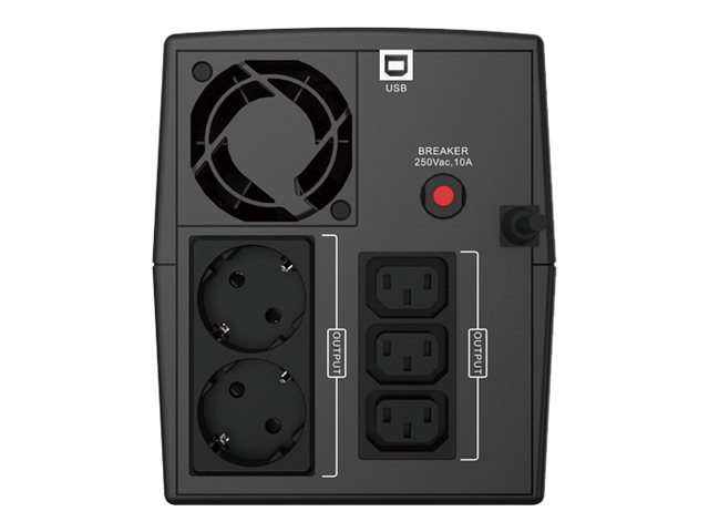 Conceptronic ZEUS04EM alimentation dnergie non interruptible Interactivit de ligne 2,2 kVA 1320 W 5 sortie(s) CA