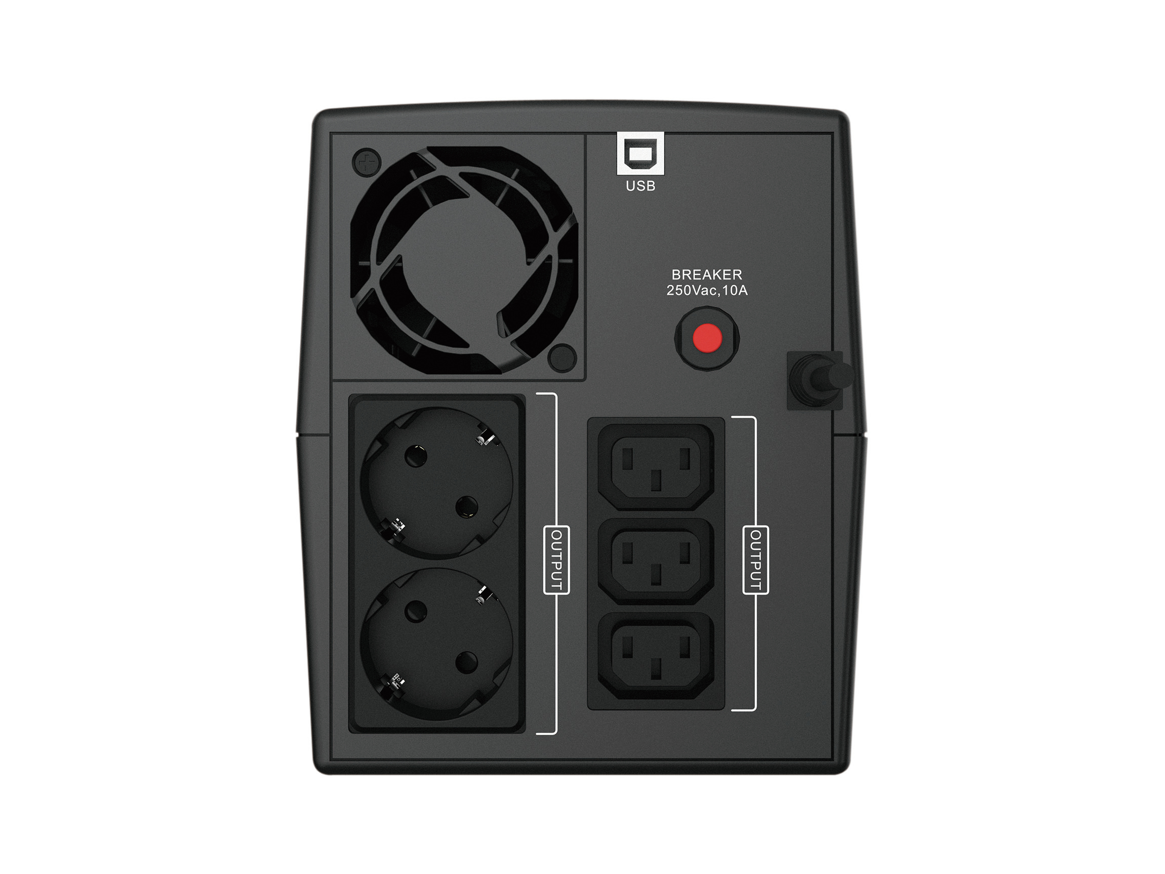 Conceptronic ZEUS04EM alimentation dnergie non interruptible Interactivit de ligne 2,2 kVA 1320 W 5 sortie(s) CA