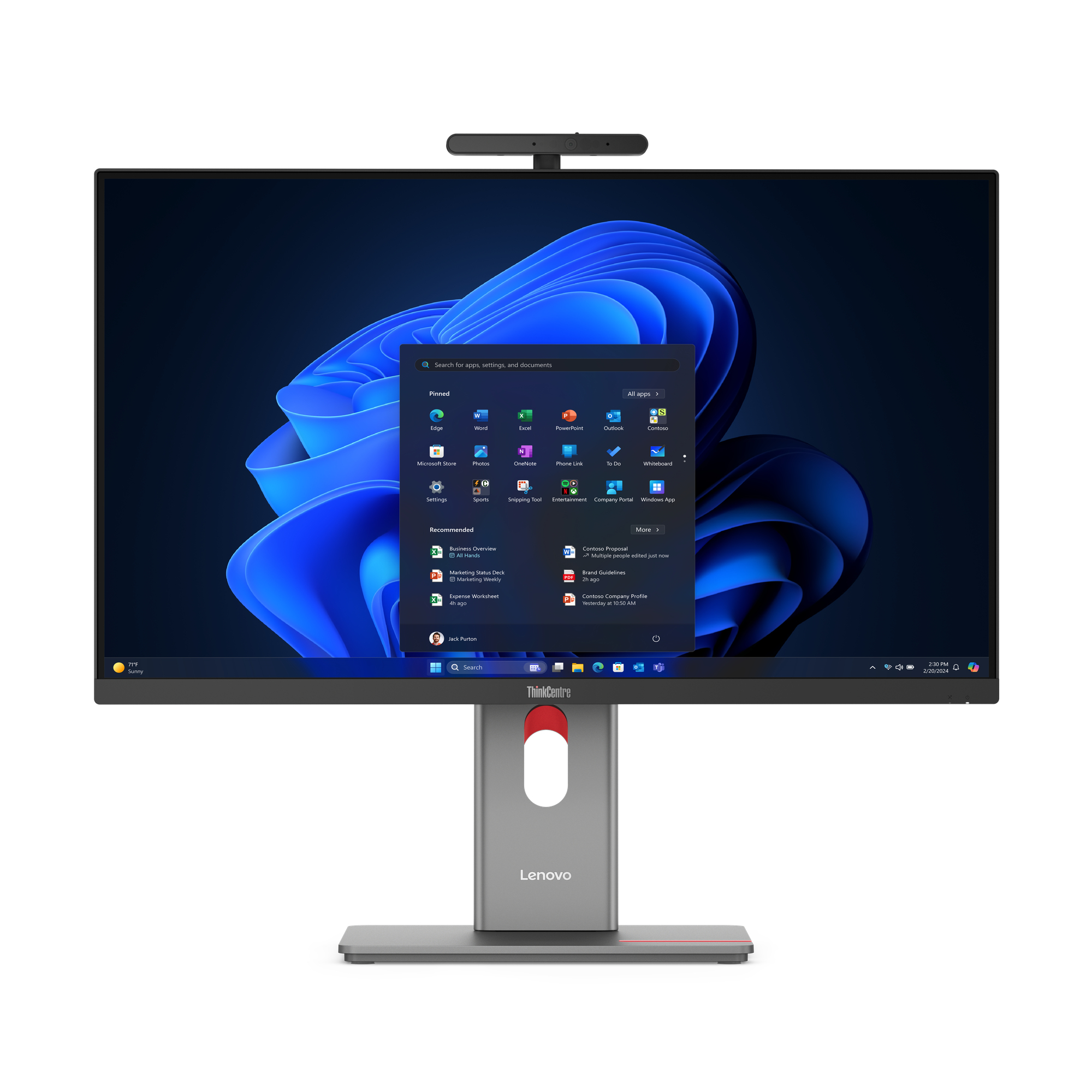 Lenovo ThinkCentre M90a Pro Gen 6 Intel Core Ultra 5 68,6 cm (27) 2560 x 1440 pixels PC All-in-One 32 Go DDR5-SDRAM 512 Go SSD Windows 11 Pro Wi-Fi 6E (802.11ax) Noir