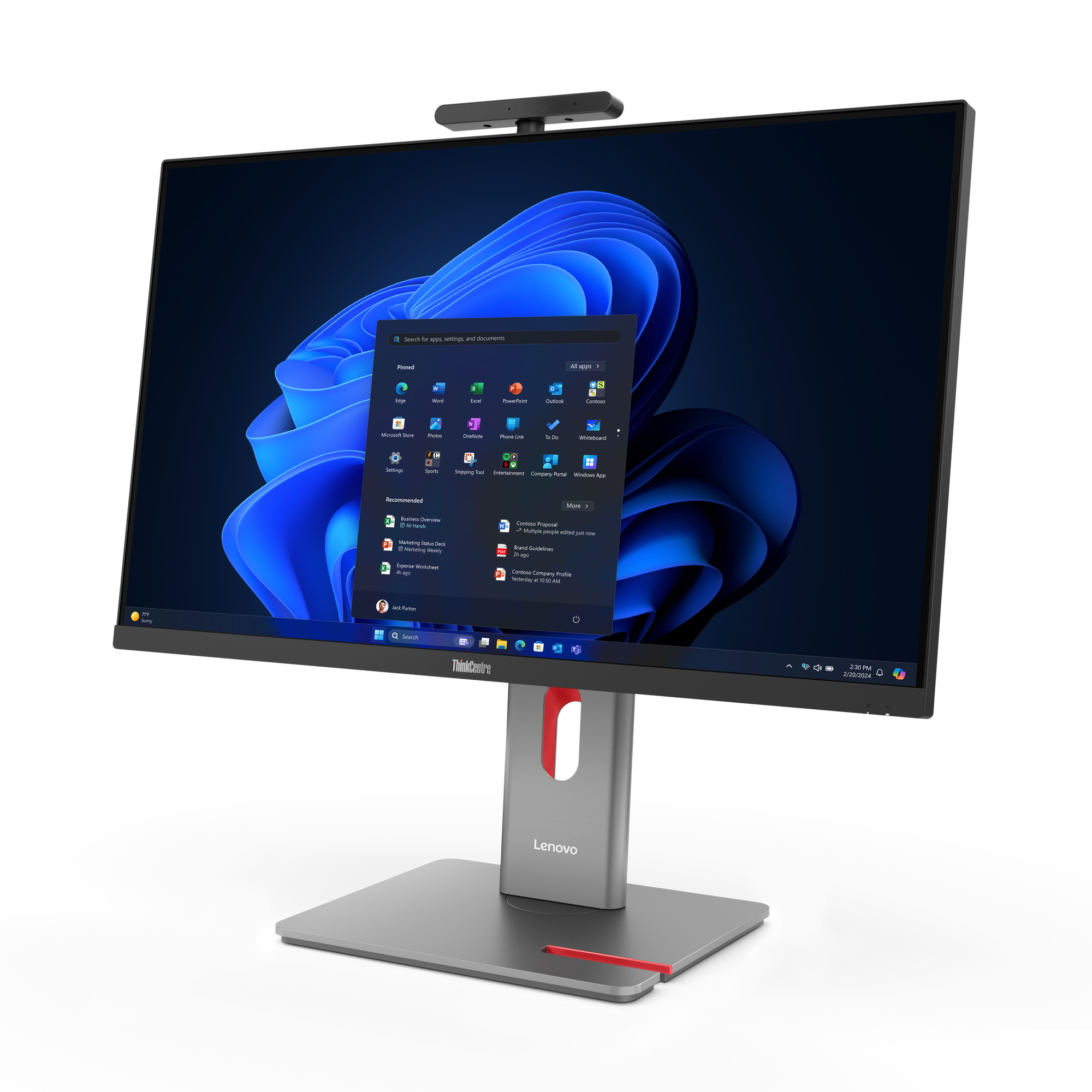 Lenovo ThinkCentre M90a Pro Gen 6 Intel Core Ultra 5 68,6 cm (27) 2560 x 1440 pixels PC All-in-One 32 Go DDR5-SDRAM 512 Go SSD Windows 11 Pro Wi-Fi 6E (802.11ax) Noir