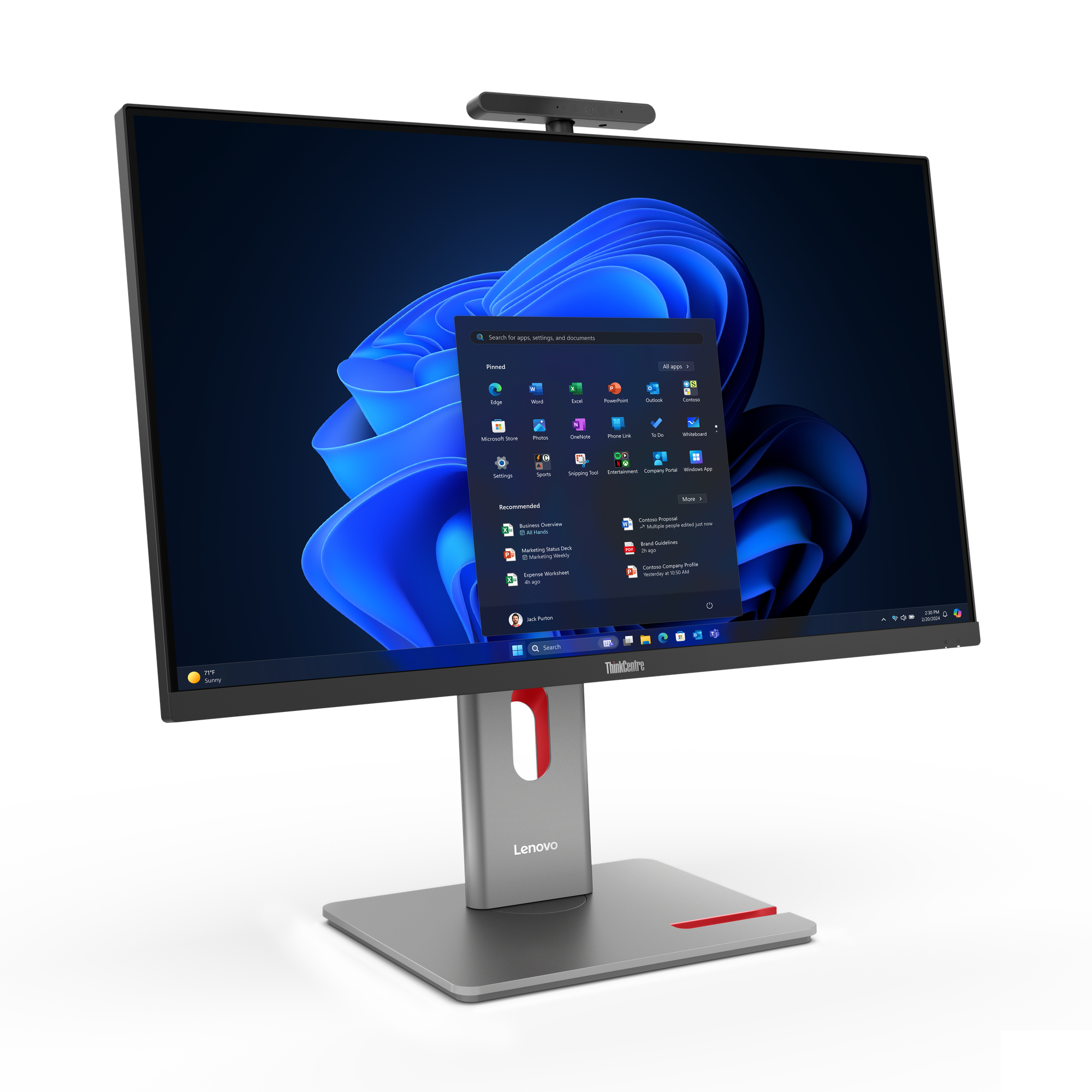 Lenovo ThinkCentre M90a Pro Gen 6 Intel Core Ultra 5 68,6 cm (27) 2560 x 1440 pixels PC All-in-One 32 Go DDR5-SDRAM 512 Go SSD Windows 11 Pro Wi-Fi 6E (802.11ax) Noir